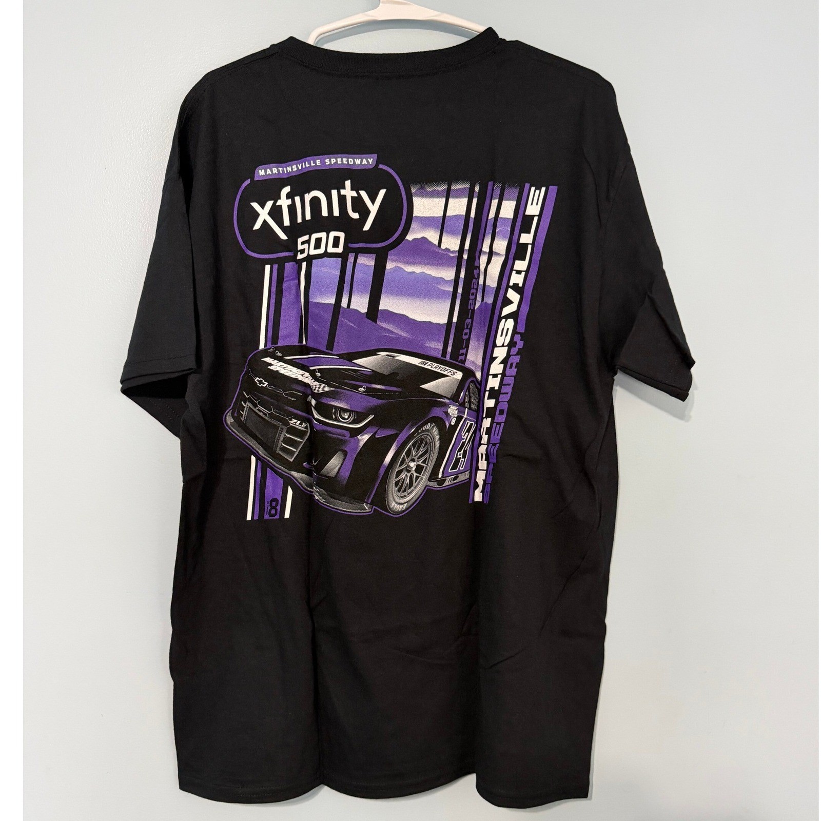 NASCAR Men’s L Martinsville Speedway Xfinity 500 Ghost Car T-Shirt 0897