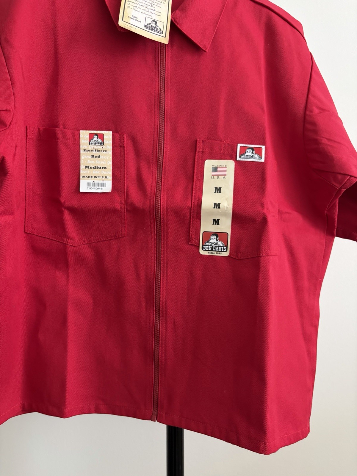*** Japan Exclusive *** Ben Davis Short Sleeve Zip Up Shirt – Red