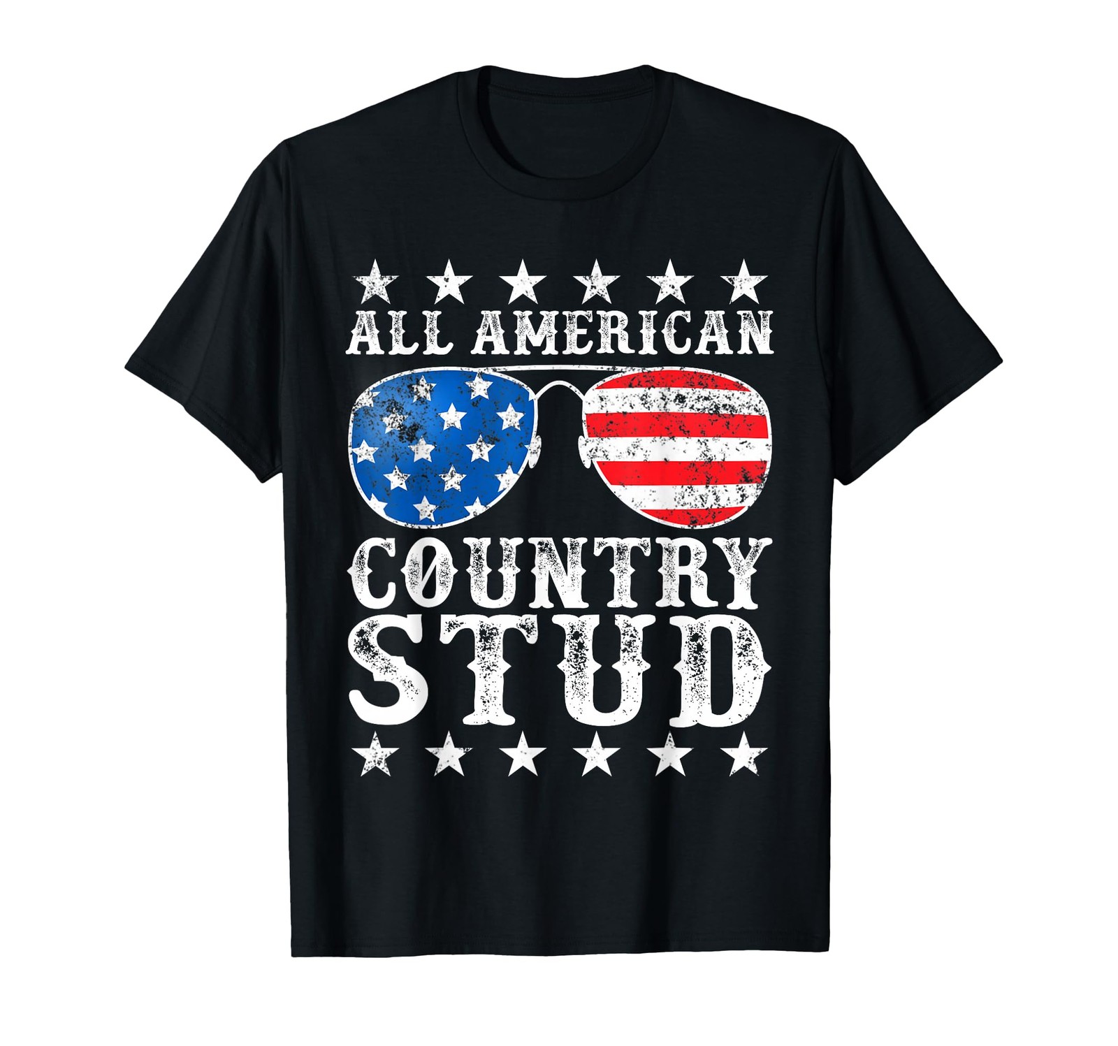 All Stud Boy Country 4th of July USA Flag Gift T-Shirt