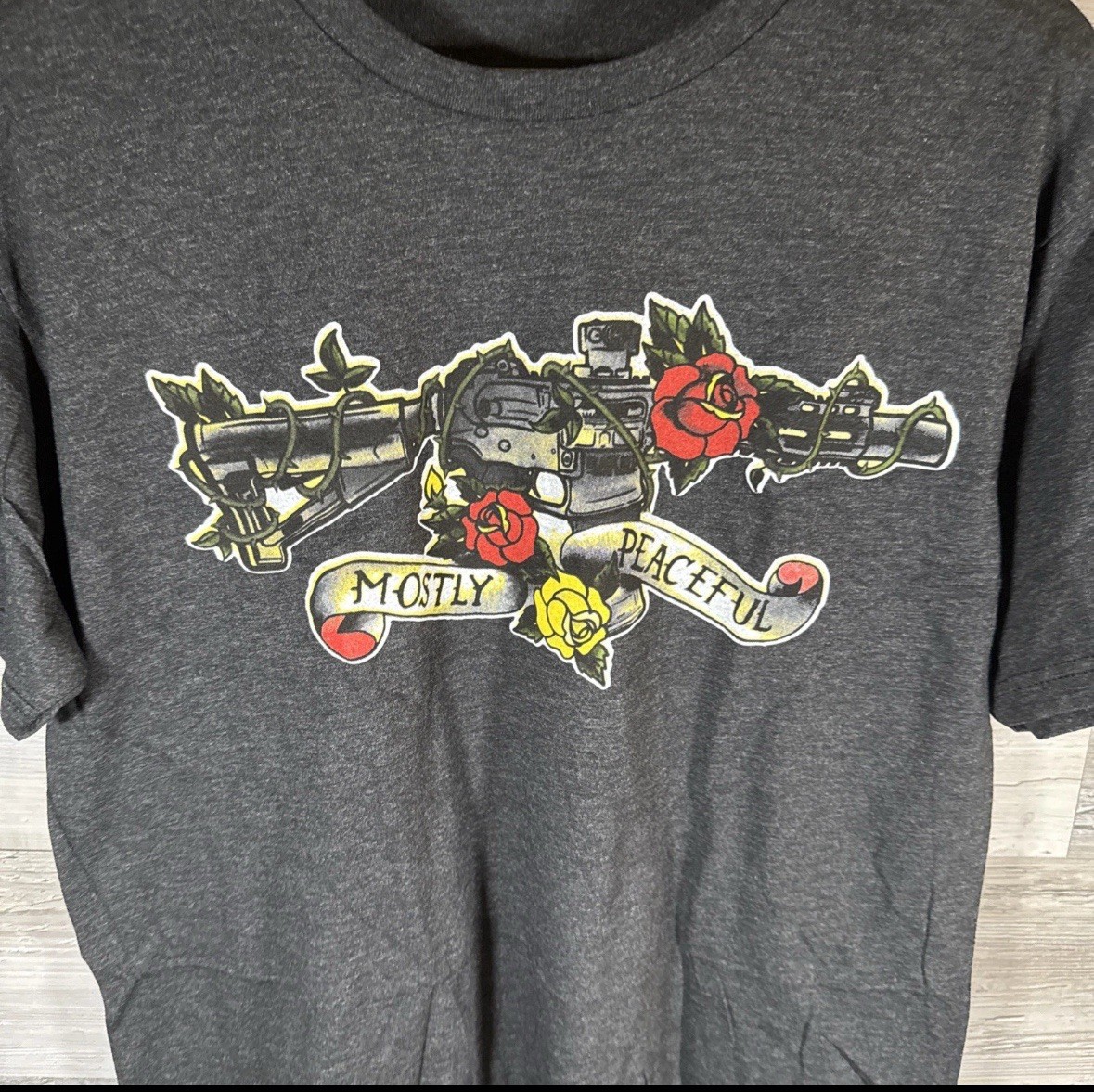 Lot Of 3 Black Rifle Coffee T Shirt Mostly Peaceful Coffee Or Die AR Grey SZ XL