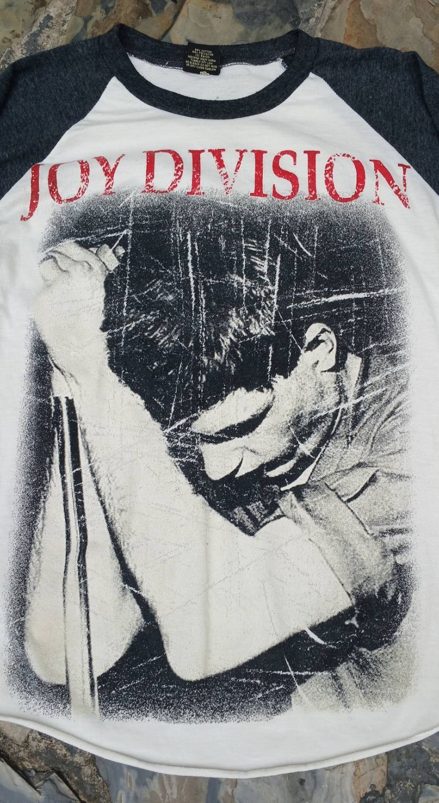Vintage Joy Division 69s Raglan Band Tee Shirt Size Meduim (Cotton.Poly.Rayon)
