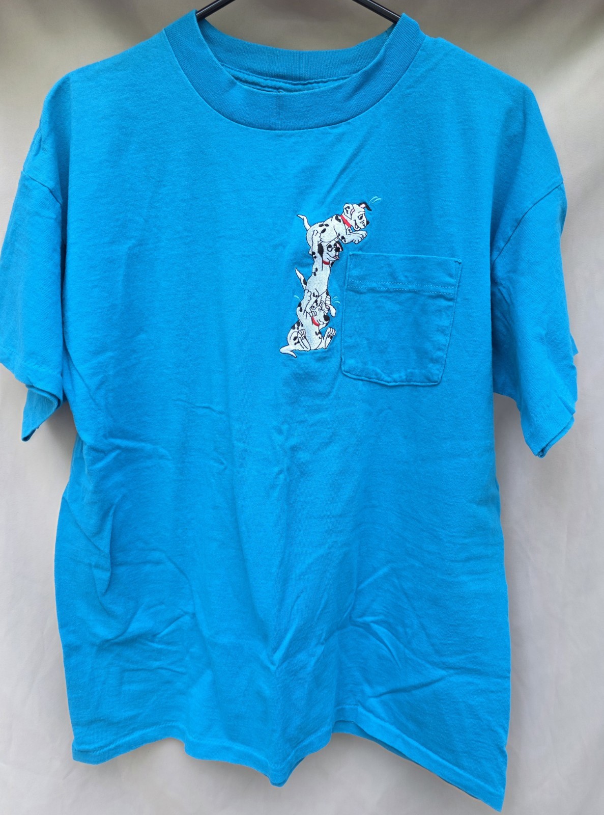 Vintage 90s Disney 101 Dalmatians Embroidered Pocket T-shirt Large