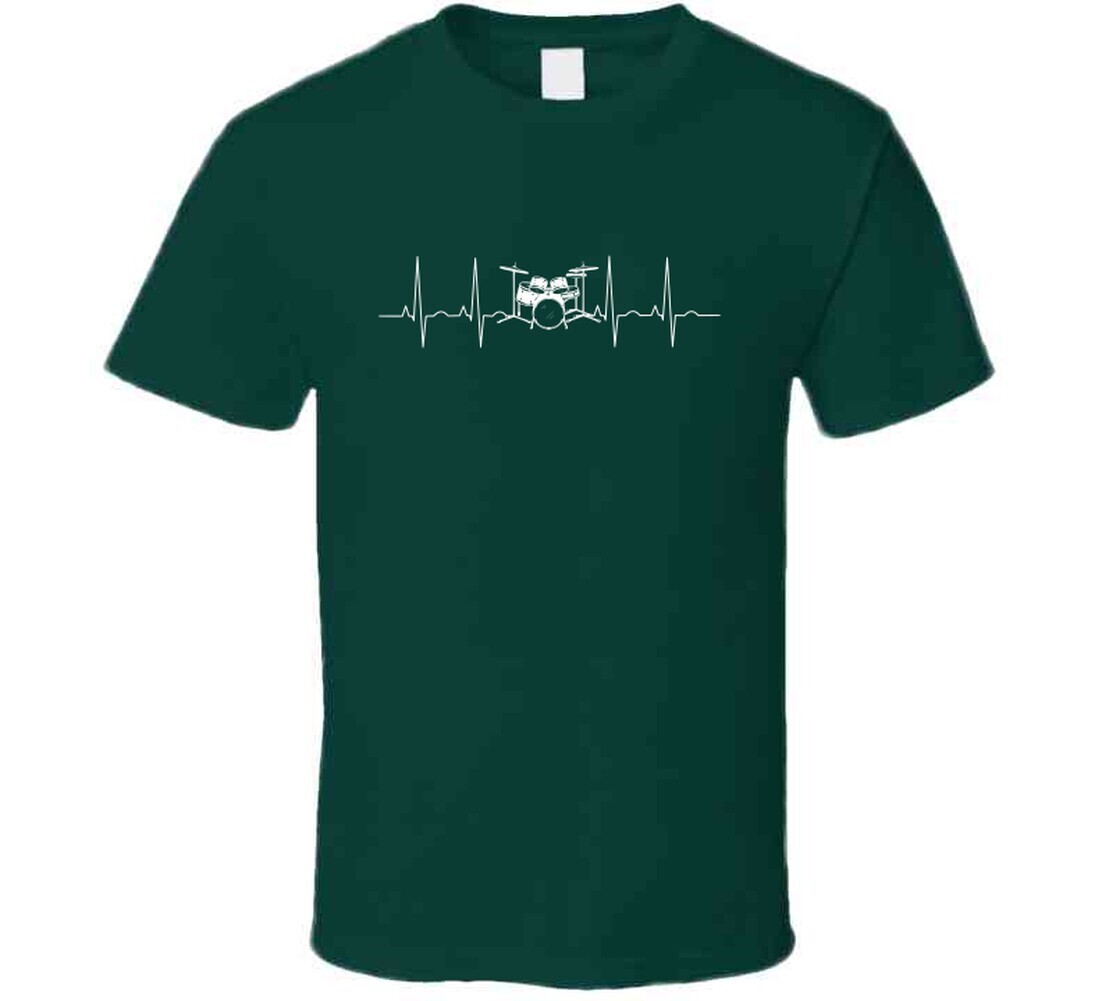 Heartbeat Drum Set Gift T-shirt – Perfect For Passionate Drummers With Rhythm In