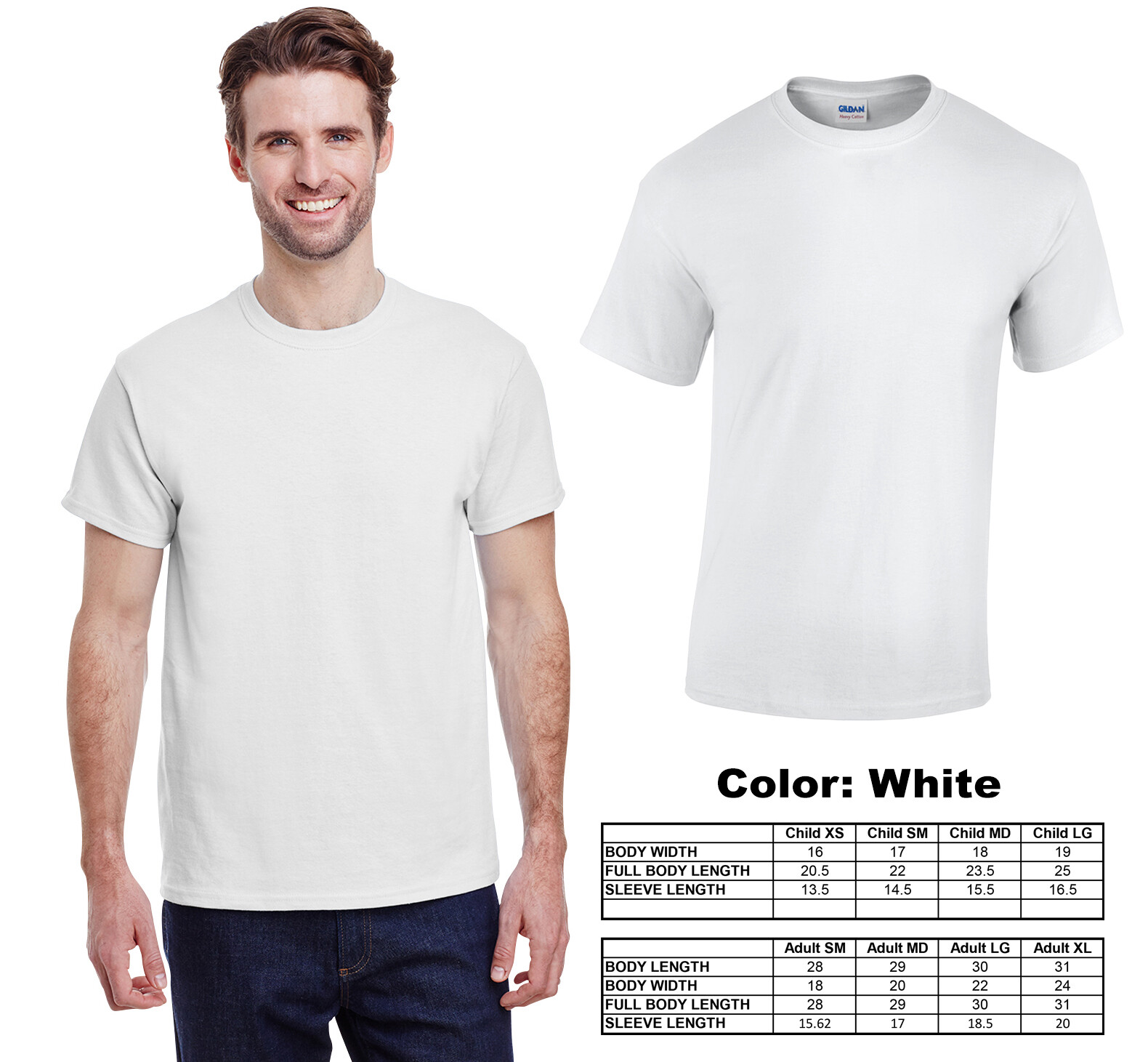 New Gildan G500 T-Shirts 100% Heavy Cotton COMBINE Any COLOR, Any SIZE Multipack