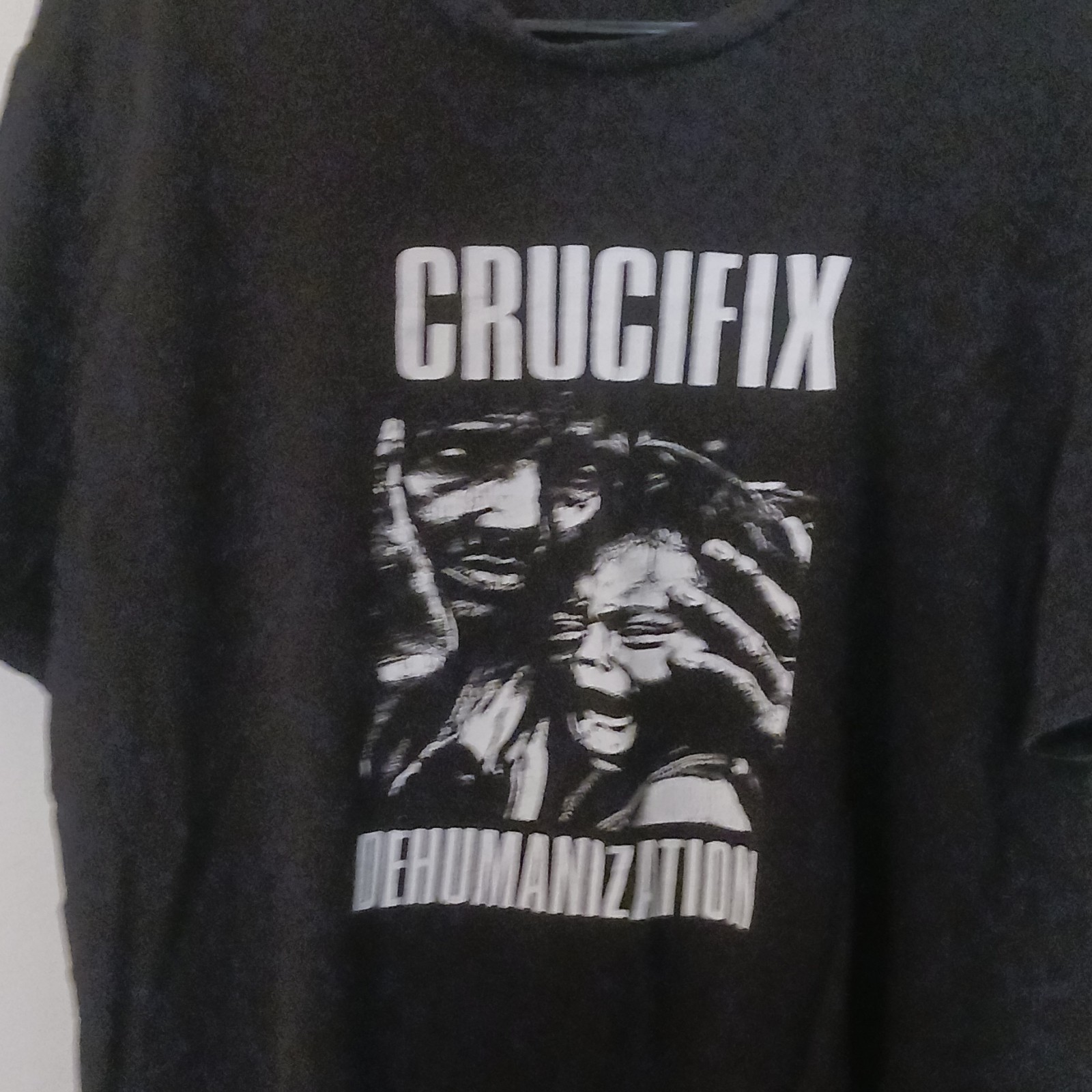 CRUCIFIX Punk Men’s XL Black 2-Sided Tee Discharge GBH Punk Rock