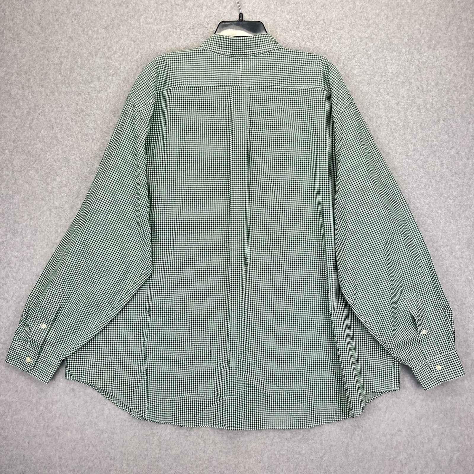 Ralph Lauren Shirt Men 3XB Green Gingham Long Sleeve Button Down Casual Stretch