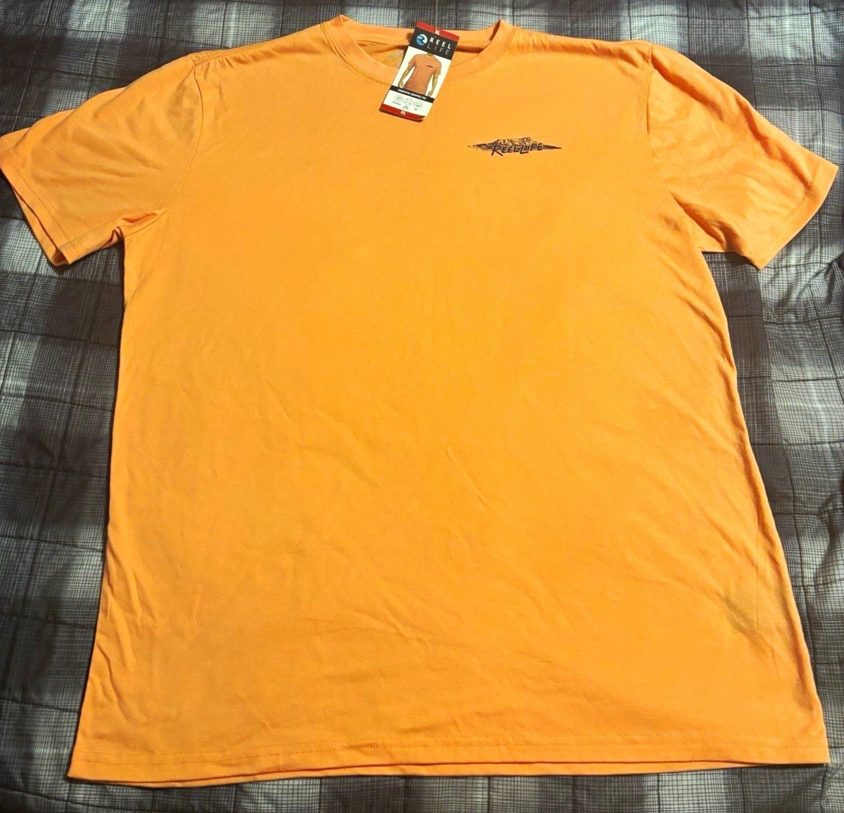 Reel Life Men’s XL Coral Graphic Logo Crew Neck Short Sleeve T-Shirt