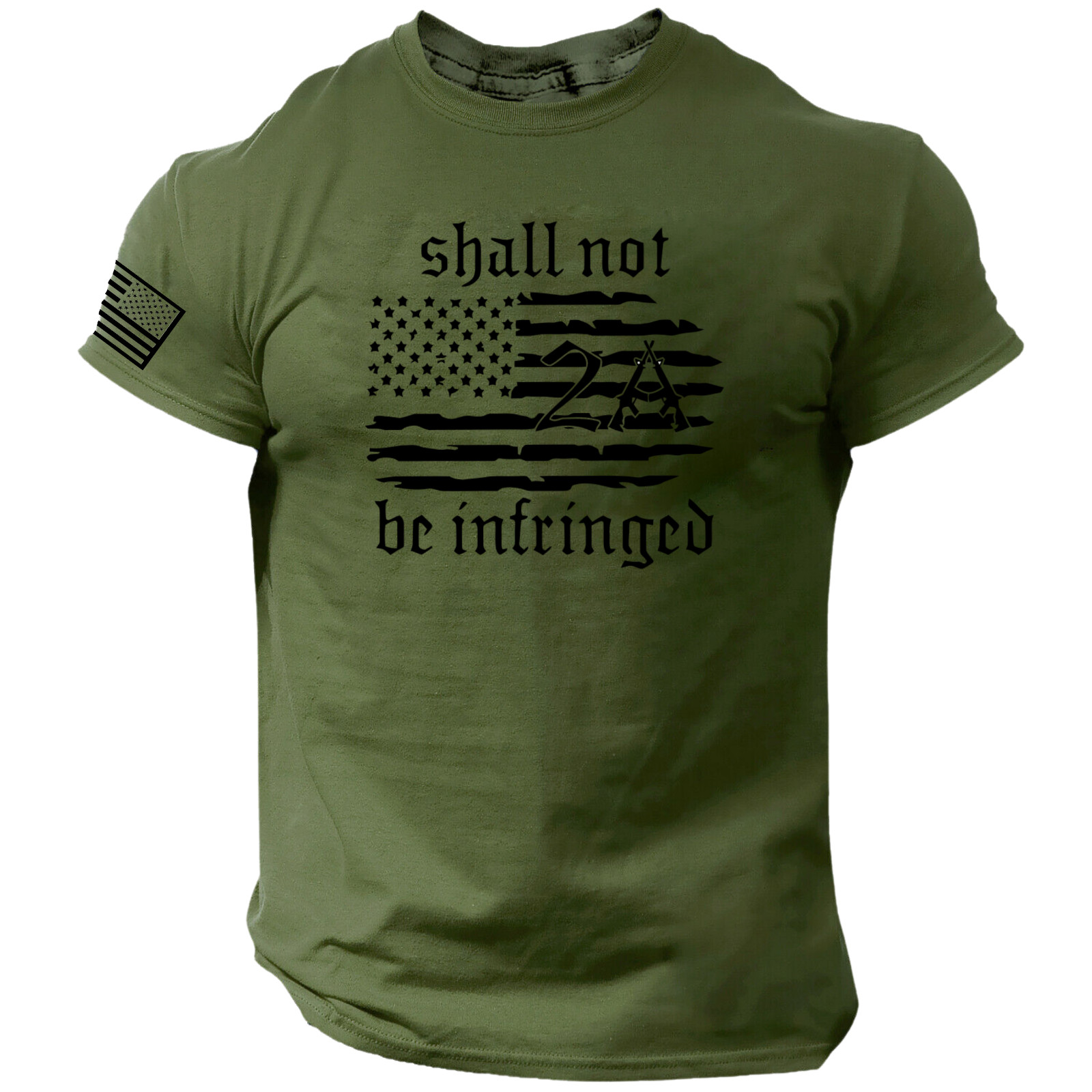 2nd Amendment American Flag T Shirt, 2A, Patriotic, USA, Veteran, Military, Mens