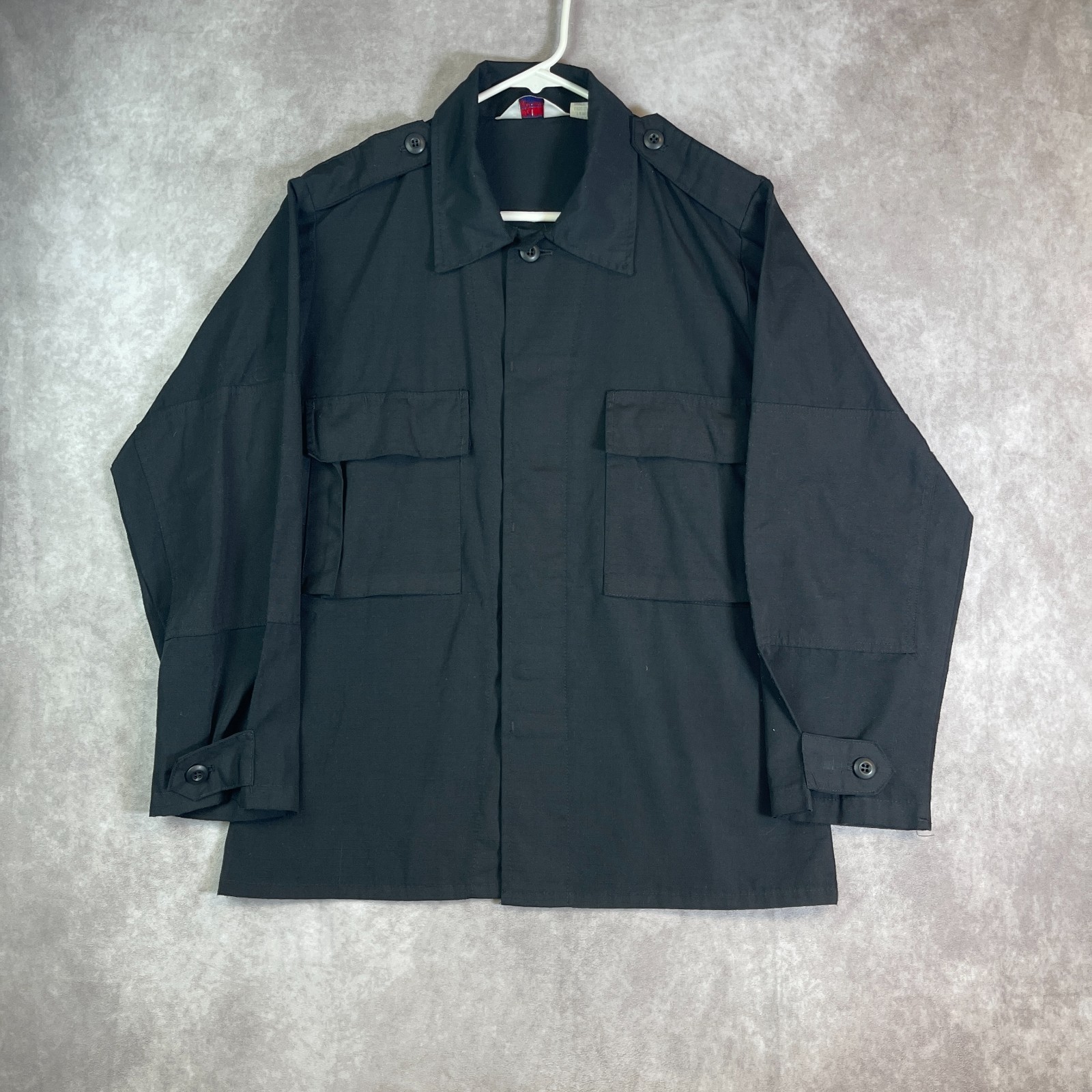 VTG Camco Shirt Mens Small Black Button Up Long Sleeve Utility Tactical USA 90s