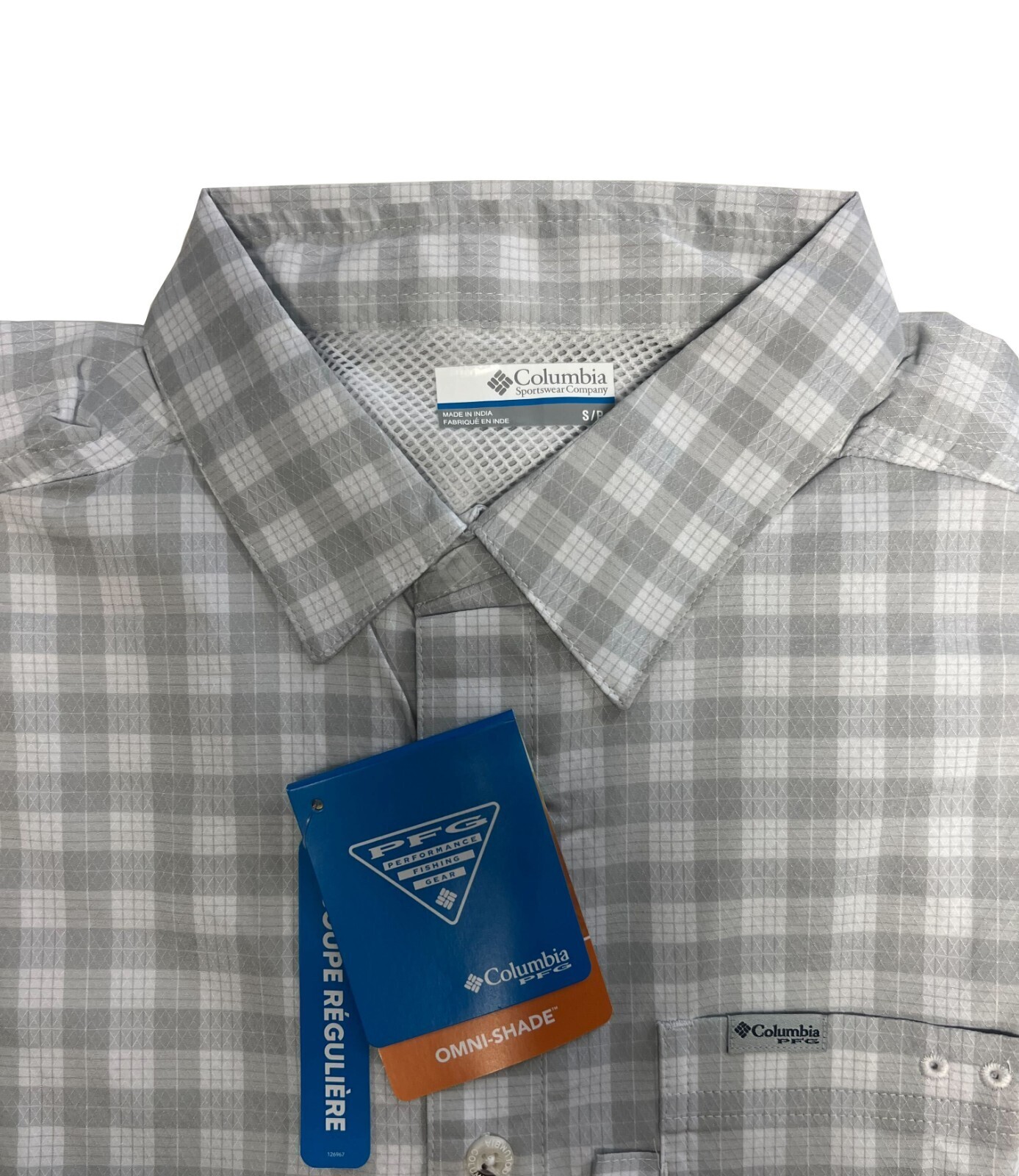 Columbia Men’s Shirt PFG Super Slack Tide Camp Palaka Plaid Short Sleeve
