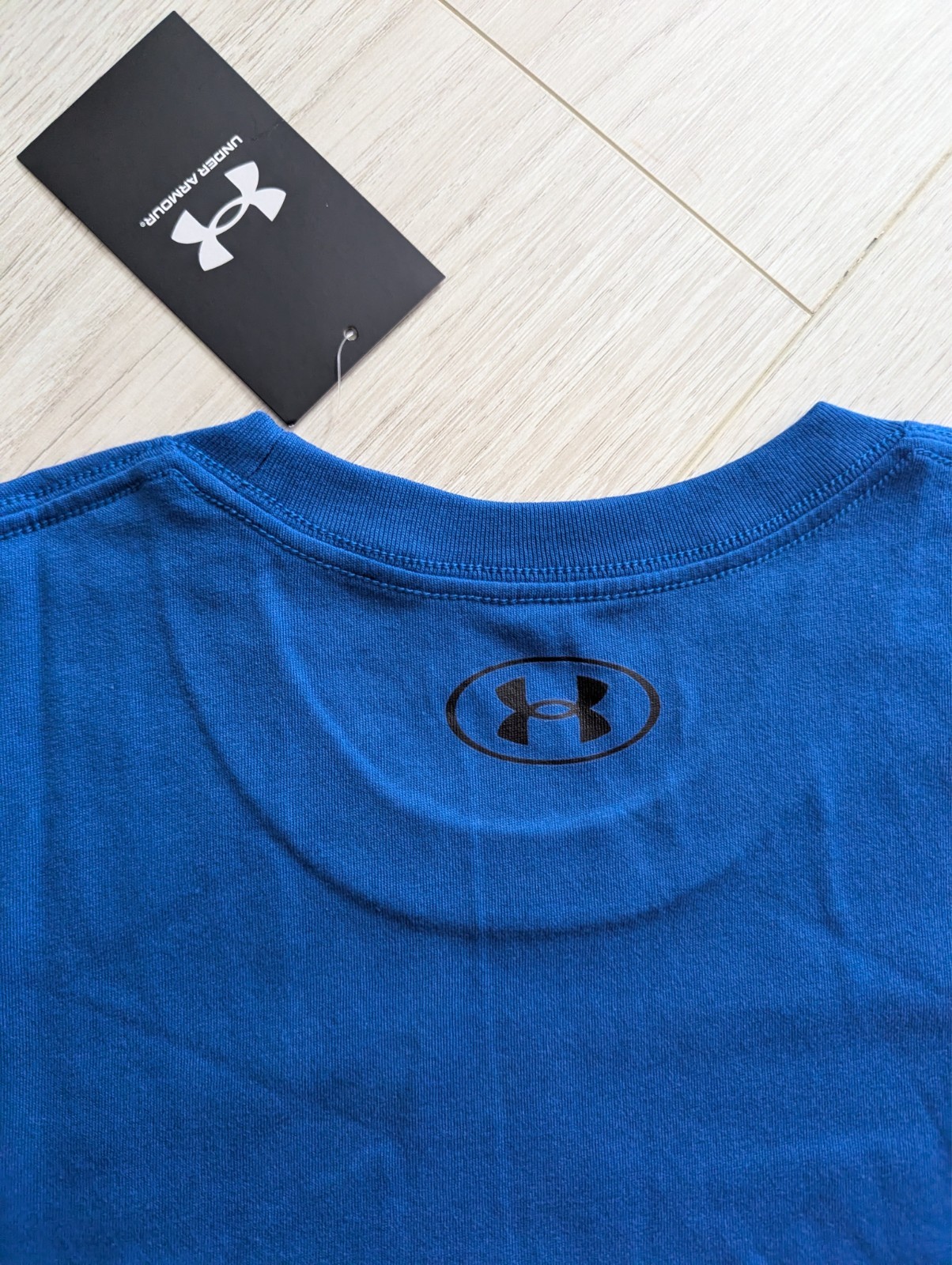 Mens Under Armour UA GL Foundation Short Sleeve T-Shirt – Blue with Camo- Large