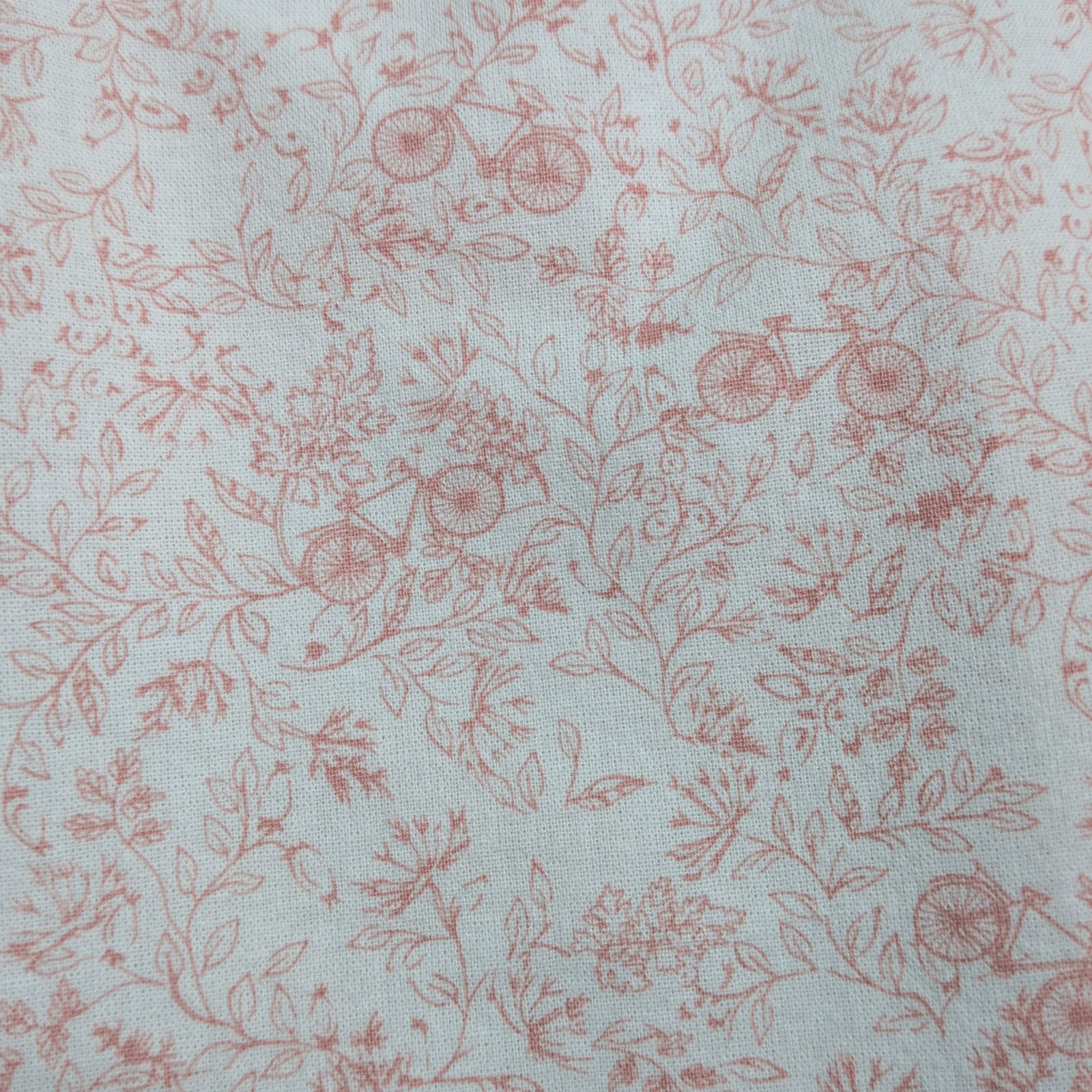 White Stuff Mens Tailored Fit Bike Cycle Sketch Print Cotton Shirt Coral White M