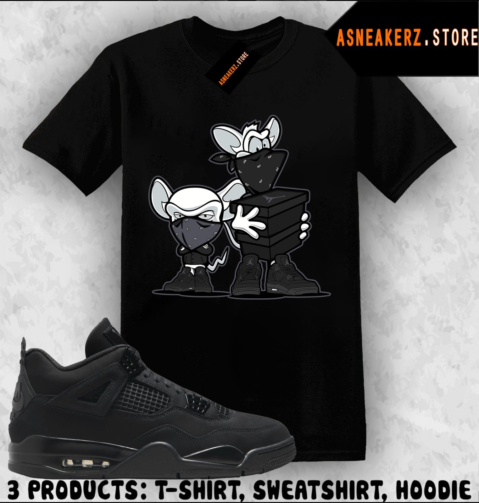 Tee Shirt Matching AJ 4 Black Cat 2025 Match Sneaker Sneakerhead Heist T-Shirt