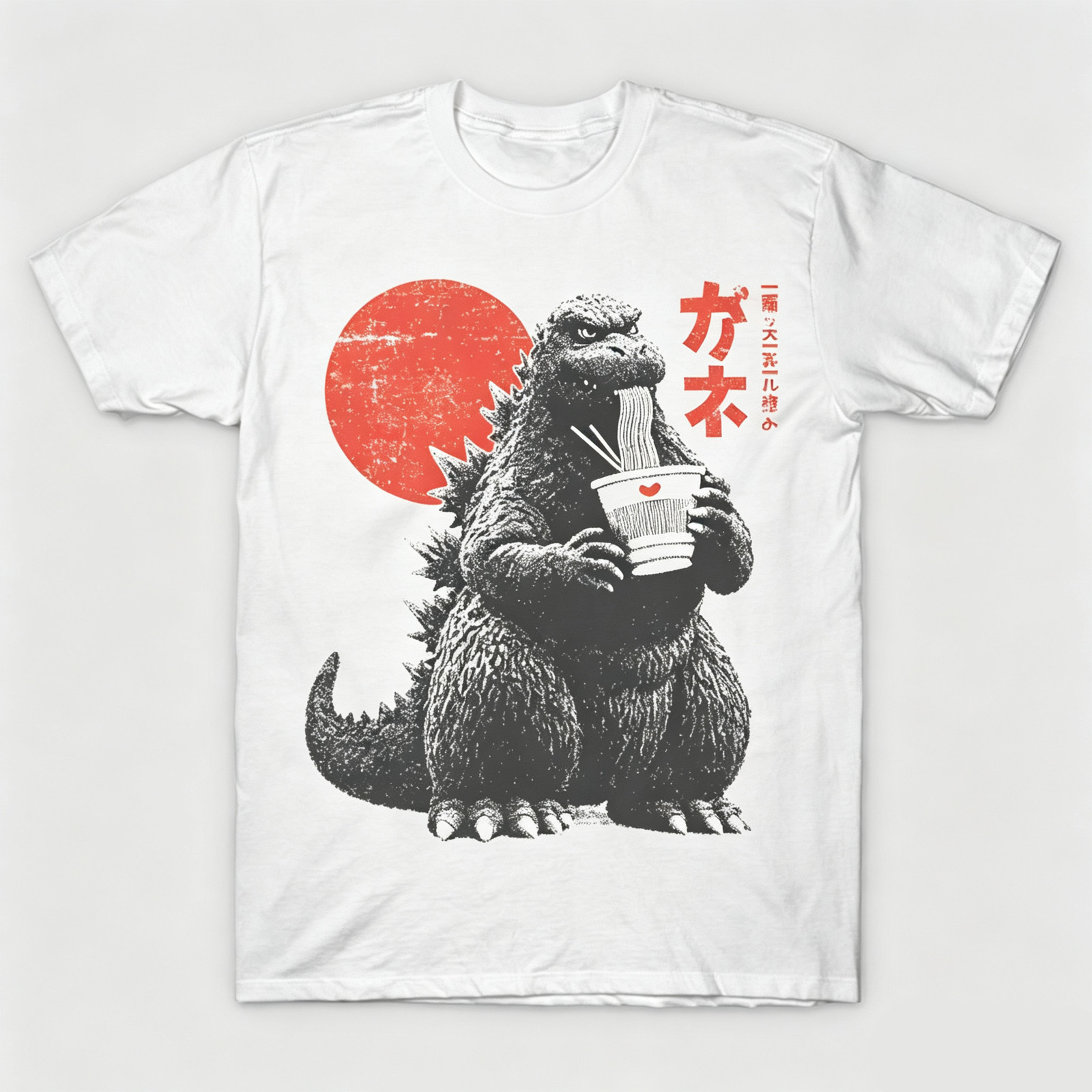 Funny Godzilla Ramen Japanese Food Lover Gift Graphic T-Shirt