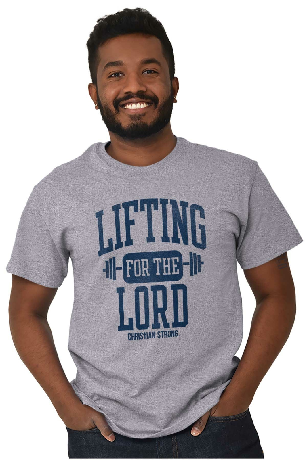 Blessed Christian Strong Gym Workout Fitness Womens or Mens Crewneck T Shirt Tee