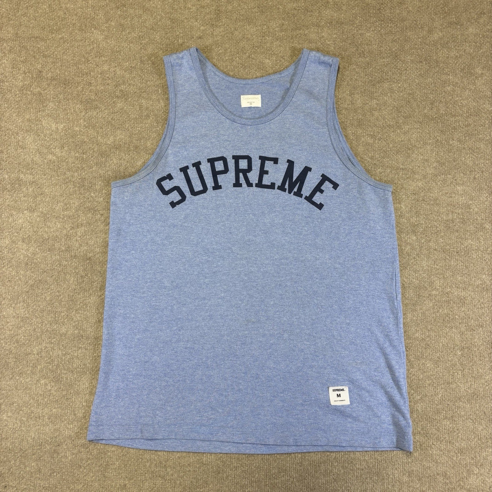 Supreme Arc Logo Collegiate Tank Top (Blue) Size Medium