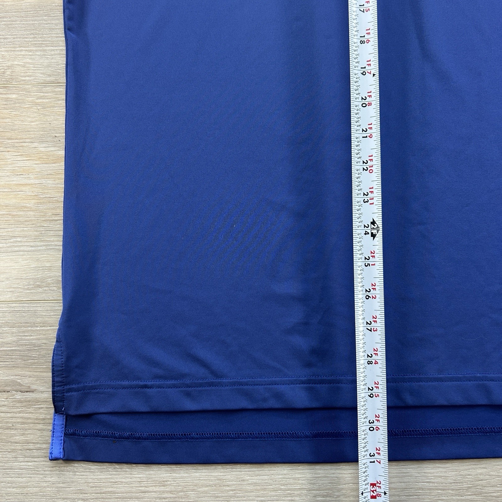 Peter Millar Summer Comfort Medium Blue Ombré Striped Golf Polo Canada Log