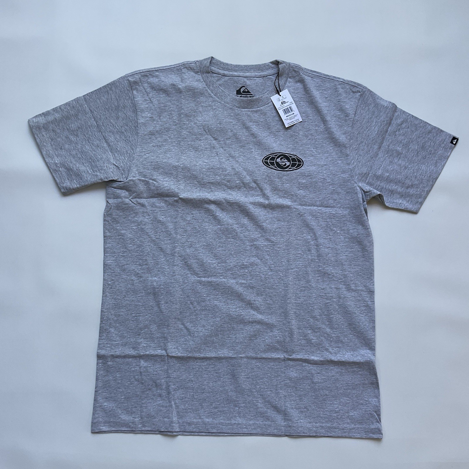 $30 Quiksilver Men’s Worldwide Boardriding Short Sleeves T-Shirt In Grey Size M