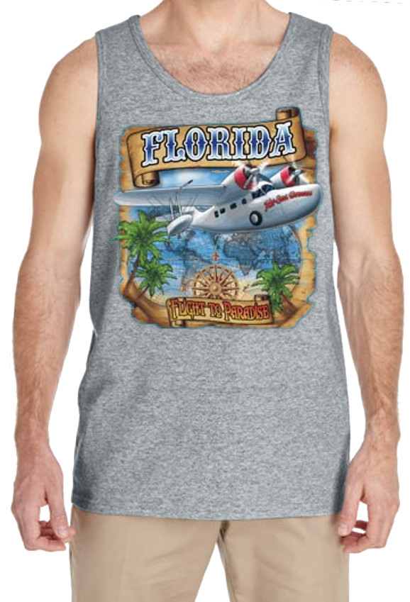 Florida Vacation Plane Design Florida Souvenir Holiday Mens Tank Top Gift