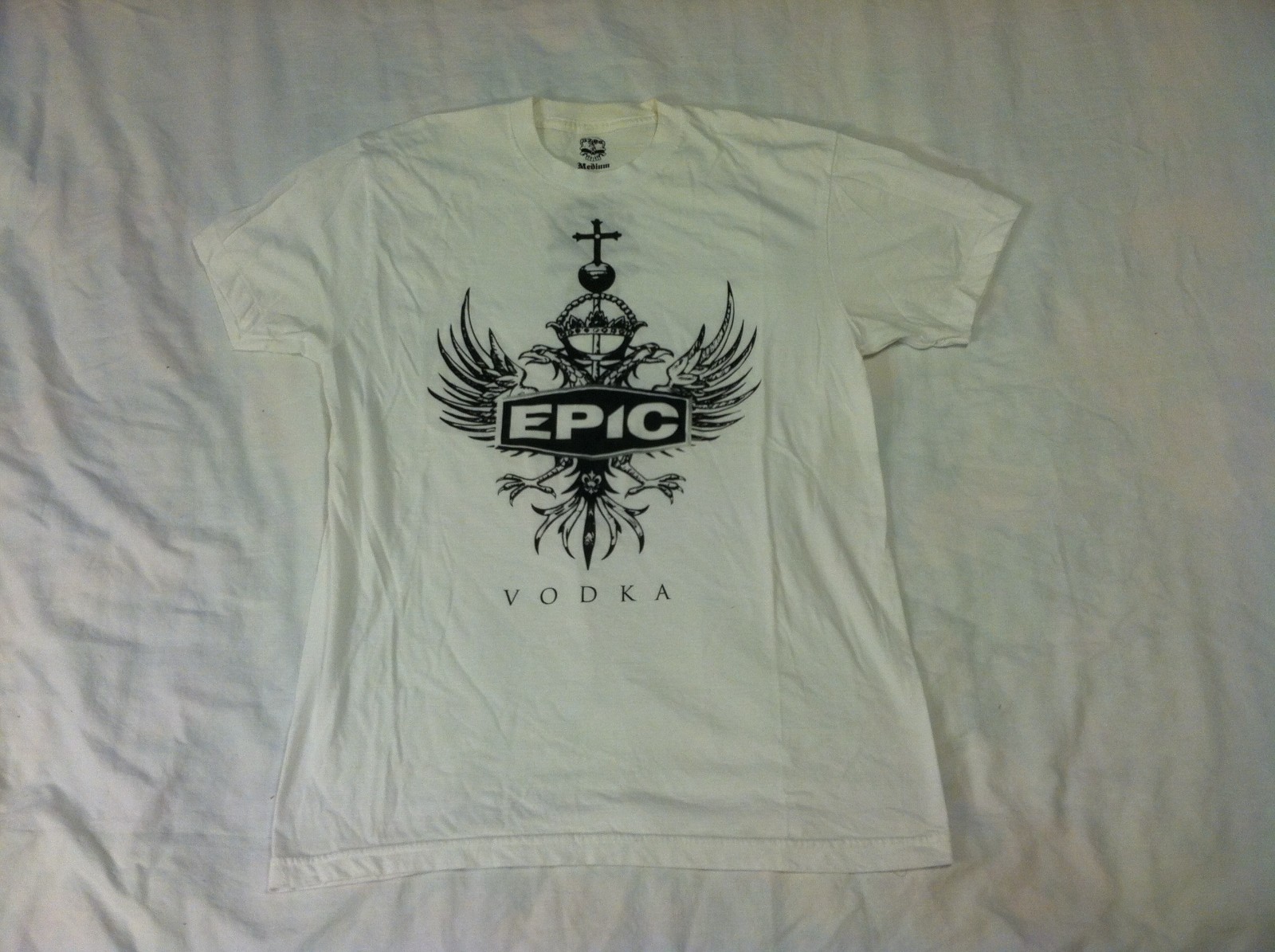 Epic Vodka Men’s T-Shirt Size M Tagless White 5280 Denver