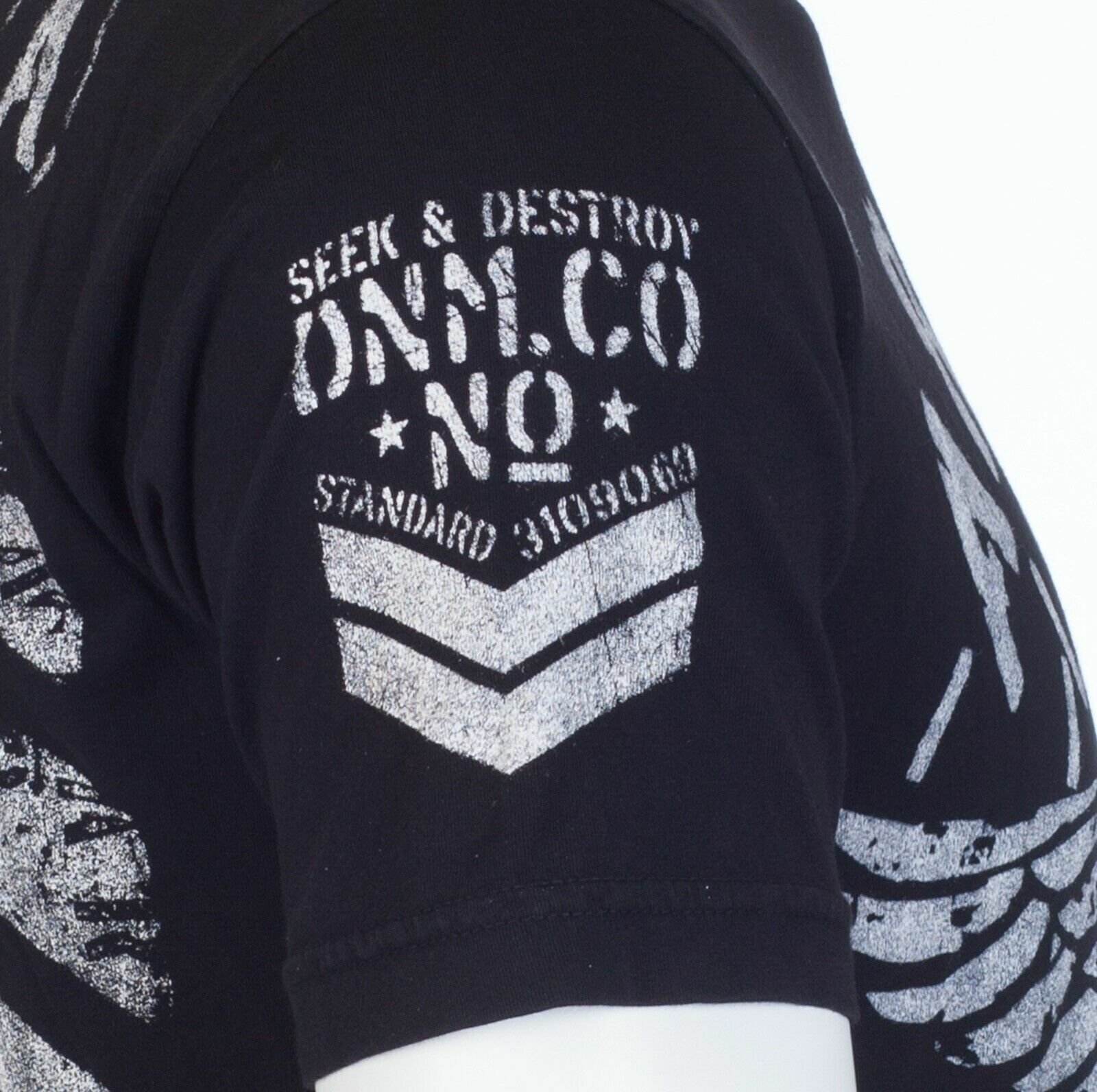 ARCHAIC by AFFLICTION Strong Crest Black White Regular Fit Men T-shirt S-3XL NWT