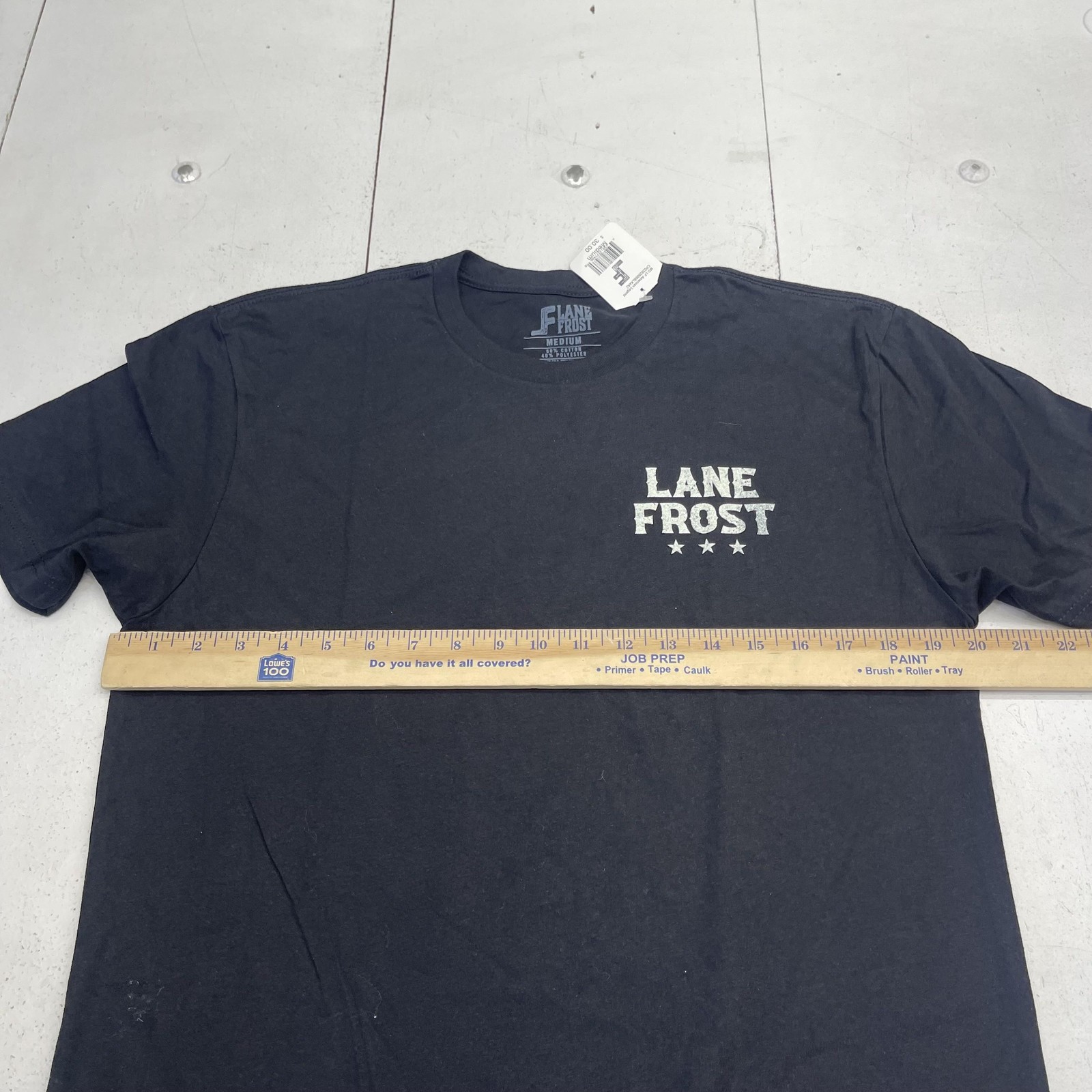 Lane Frost Shirt Mens Medium Black America Forever Graphic Tee Rodeo Patriotic