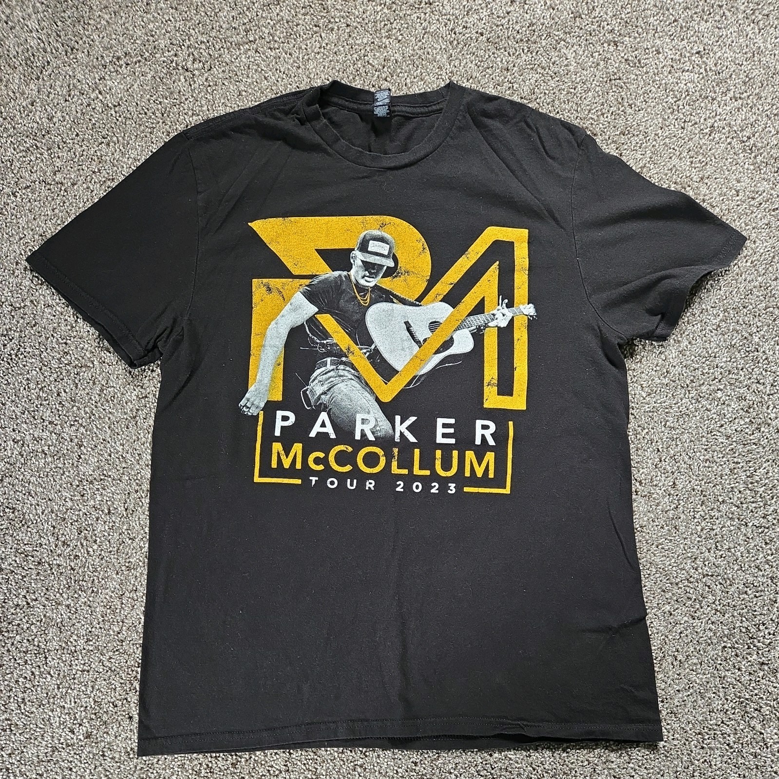 District Parker McCollum Concert Tour 2023 Merch Black Men’s T-Shirt Size L