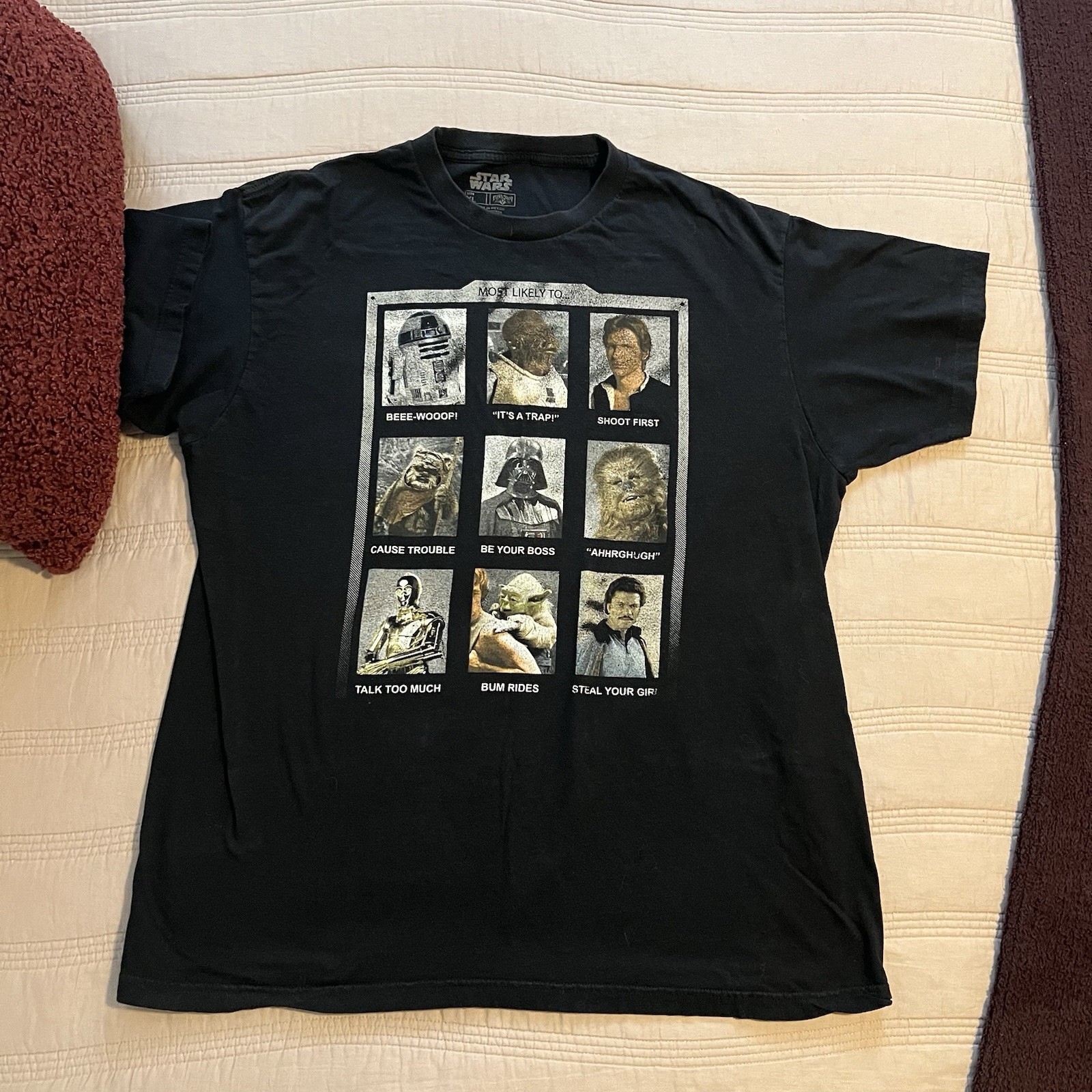 Star Wars Black Most Likely to…T-Shirt Cotton XL Collectible Empire Straightes