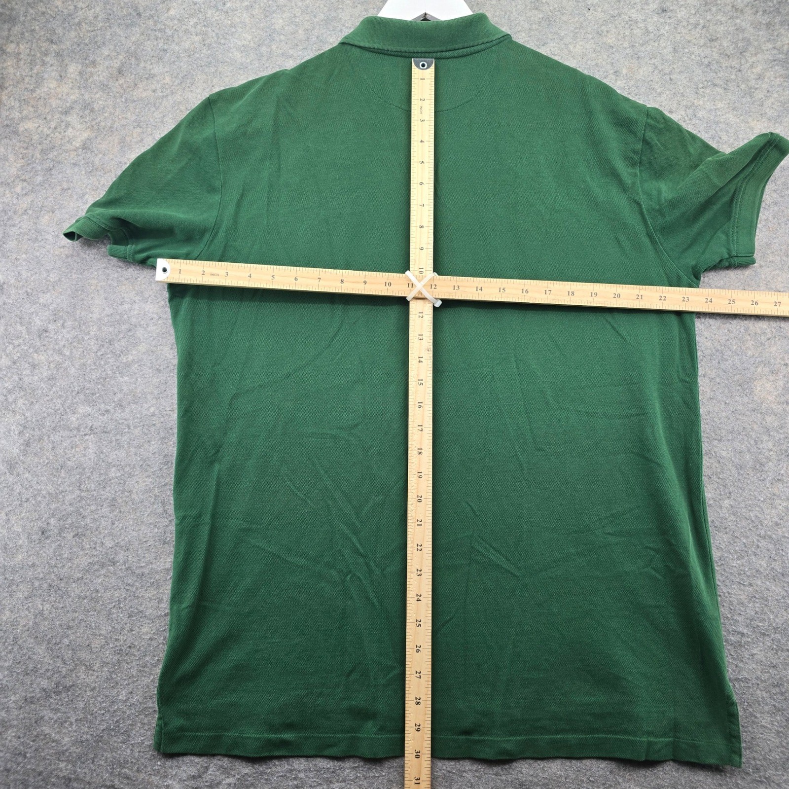 Allen Edmonds Mens XL Green Pima Cotton Short Sleeve Polo Shirt Logo Peru