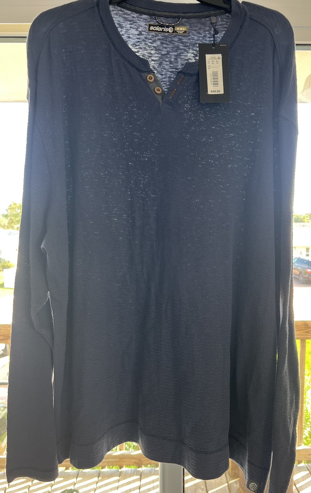 Solaris Men’s Blue Long Sleeve Shirt Size 2XL New With Tag MSRP $49.50