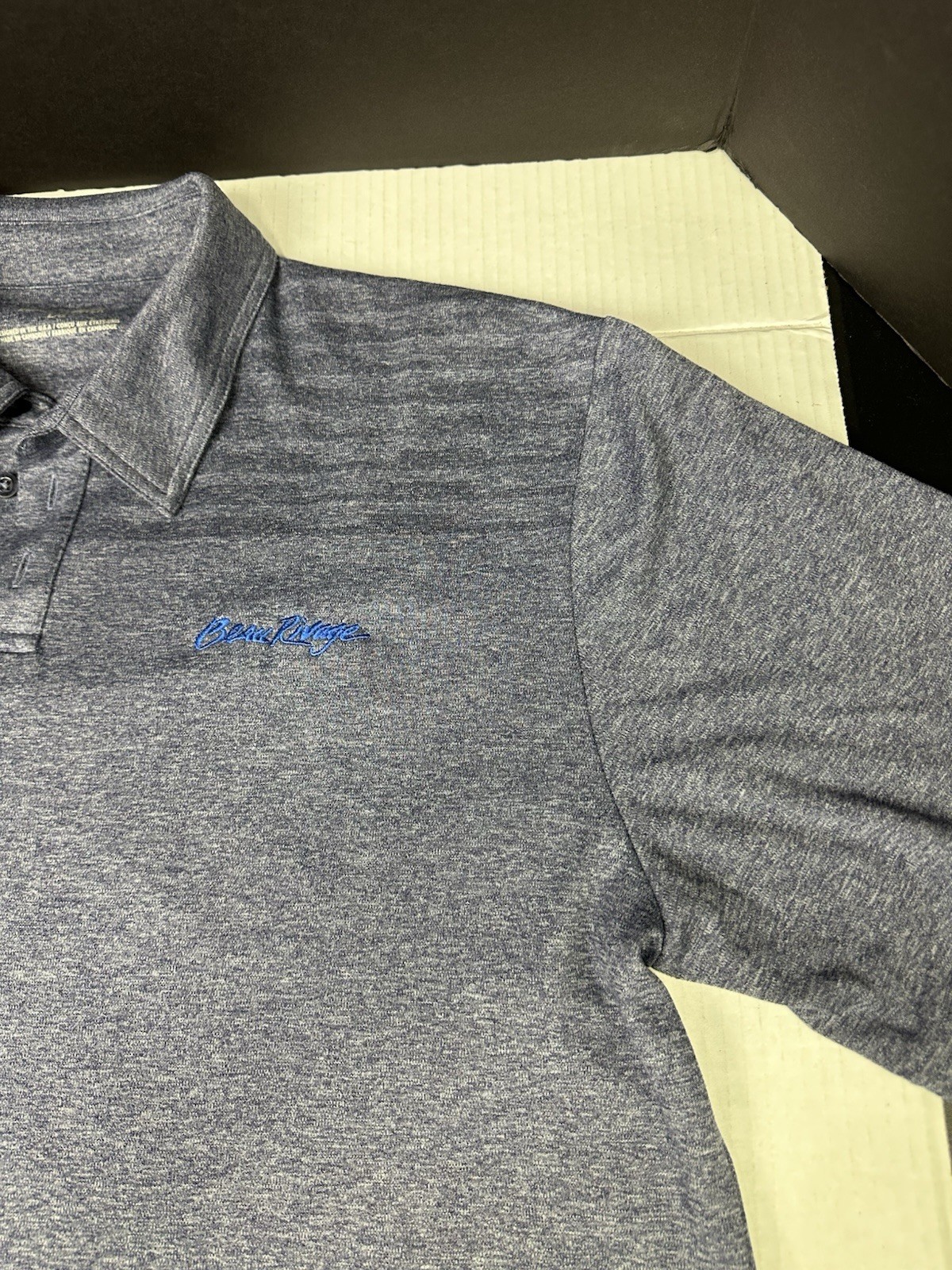 Men’s Black Clover Live Lucky Beau Rivage Casino Biloxi Golf Polo Gray Size Lrg