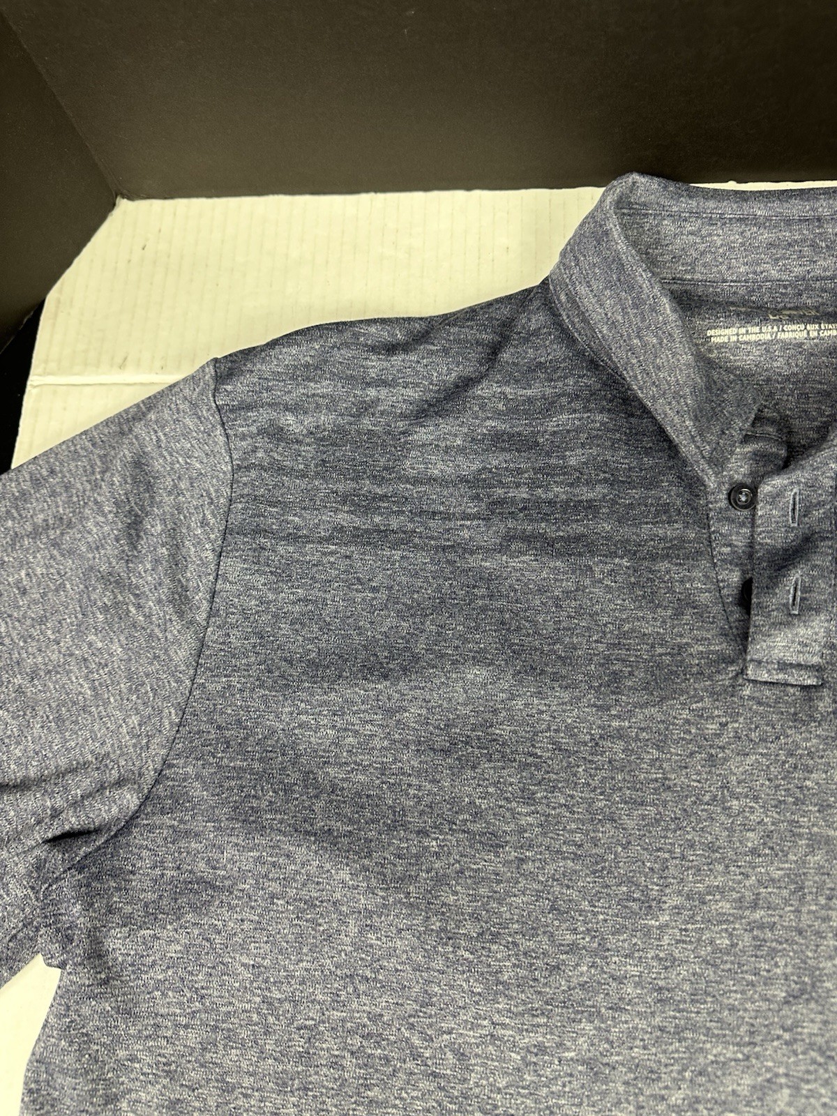 Men’s Black Clover Live Lucky Beau Rivage Casino Biloxi Golf Polo Gray Size Lrg