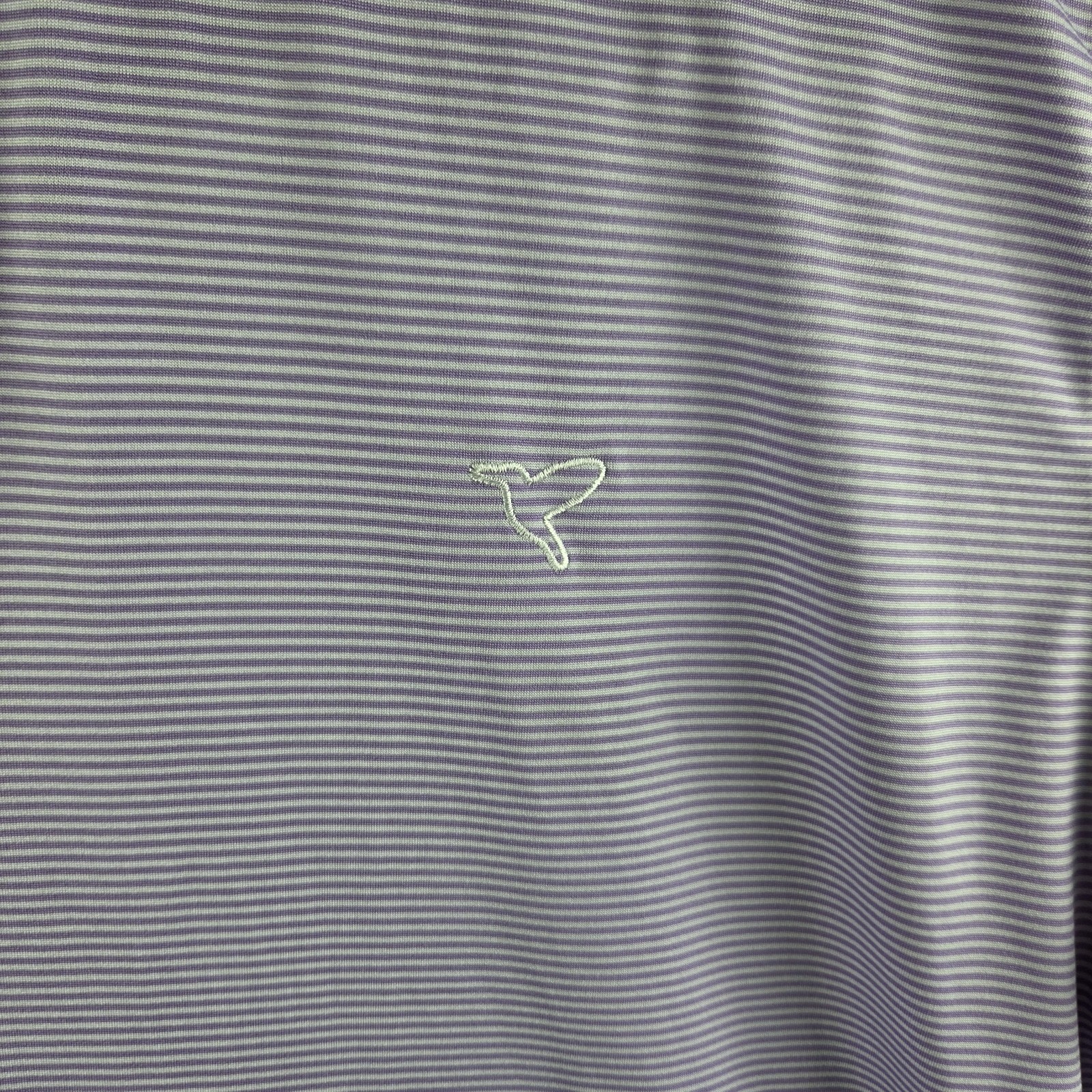 Birddogs Polo Shirt Men 2XL Purple White Striped Golf Active Performance Preppy