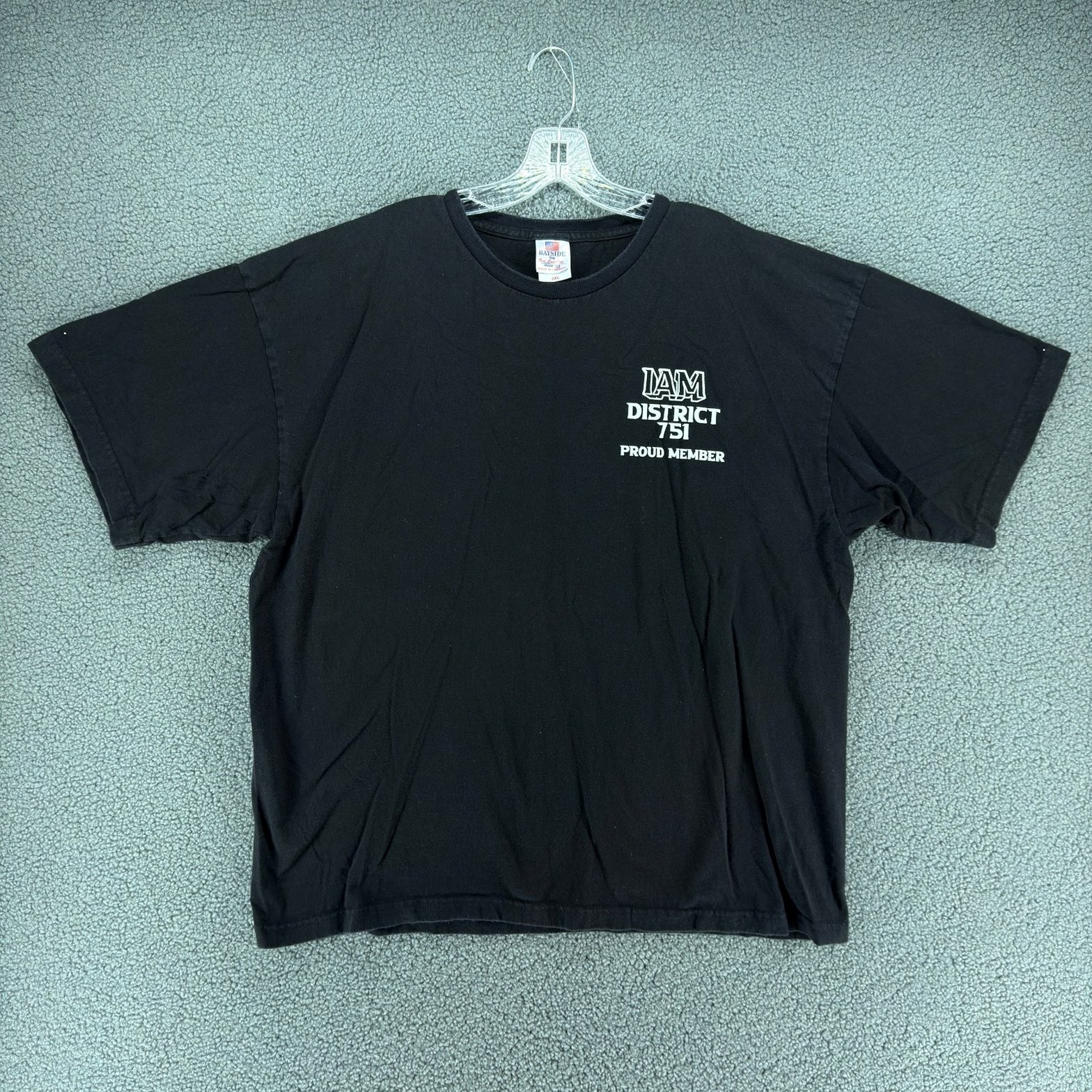 IAM District 751 Boeing Aerospace Machinists Union T Shirt Men 2XL Black Graphic