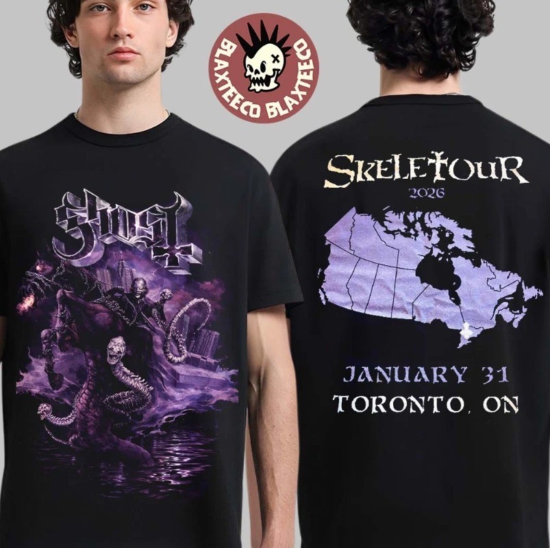 Ghost Skeletour Toronto 2026 Concert Graphic T-Shirt S-5XL