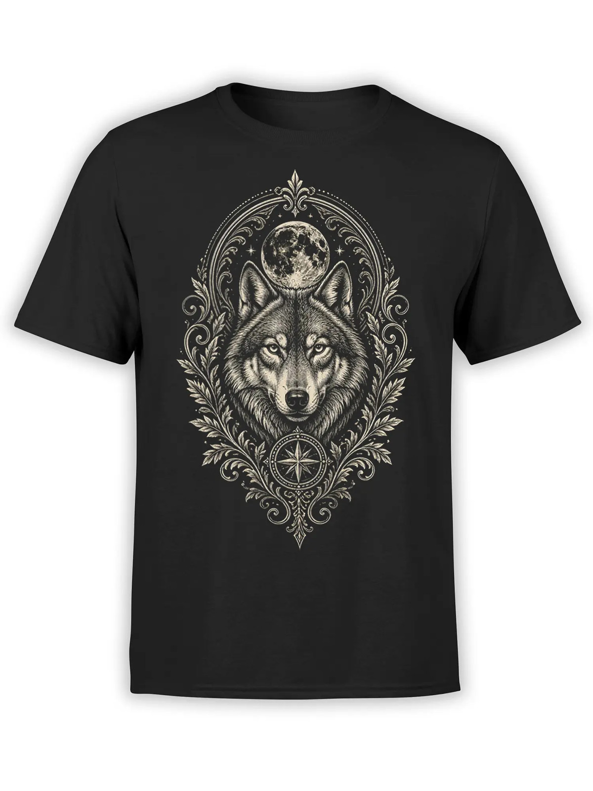 Moon Compass Wolf T-Shirt | Unisex