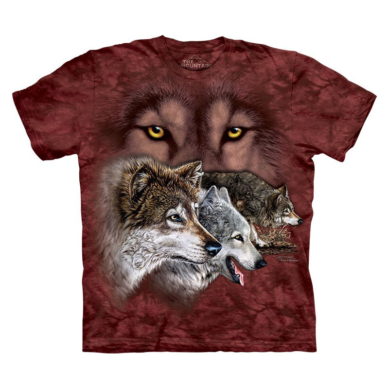 The Mountain Find 9 Wolves Hidden Wolf T-Shirt New