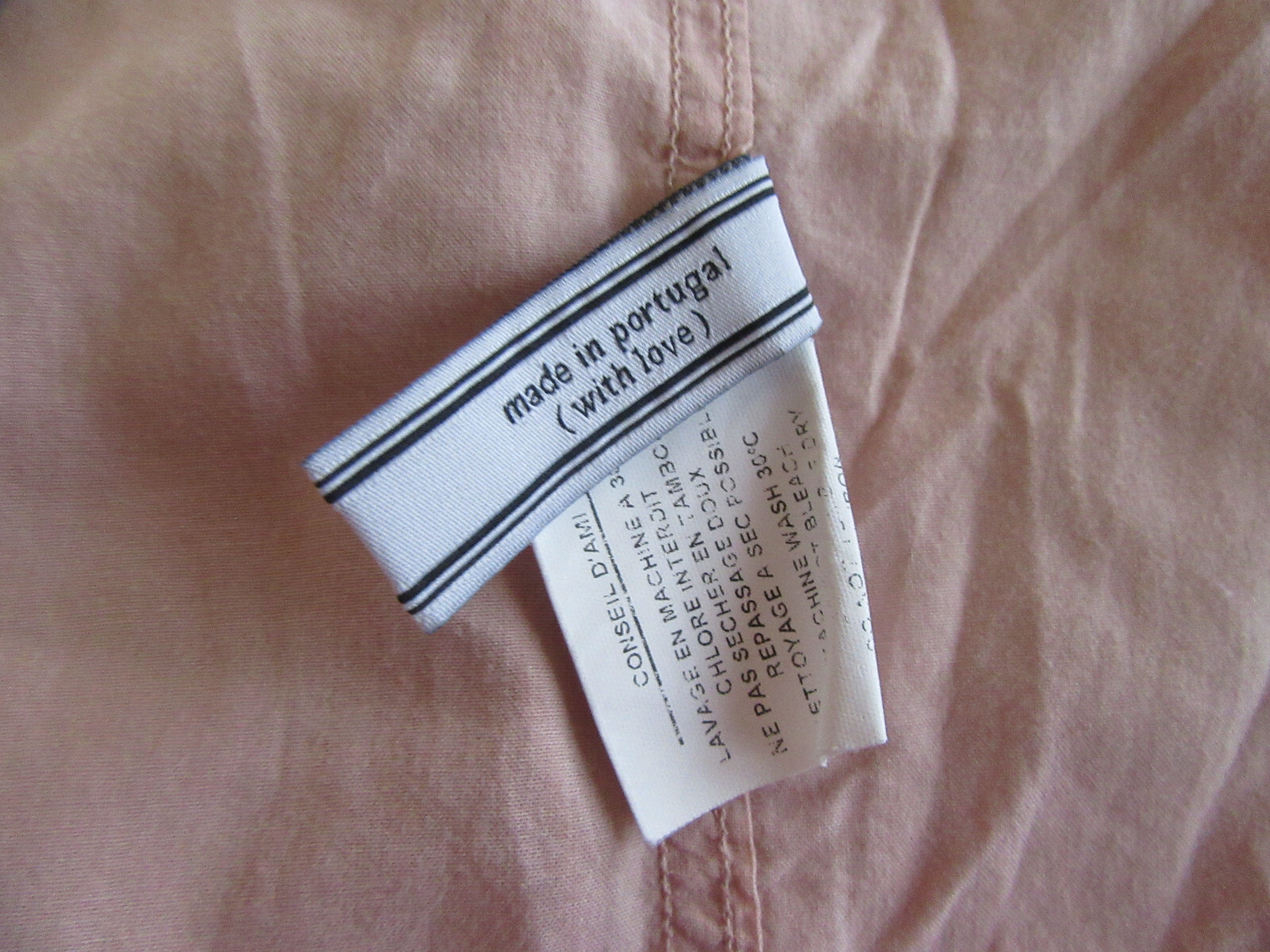 Ami Paris Alexandre Mattuissi Salmon Button Down 100% Cotton Shirt Men’s Size 42