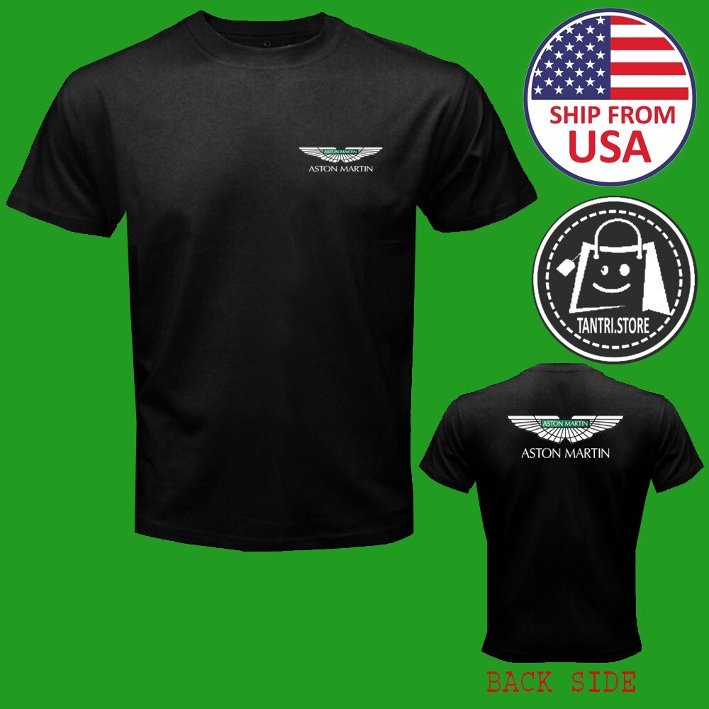 Aston Martin British Racing Sports Car Men’s Black Size S to 5XL