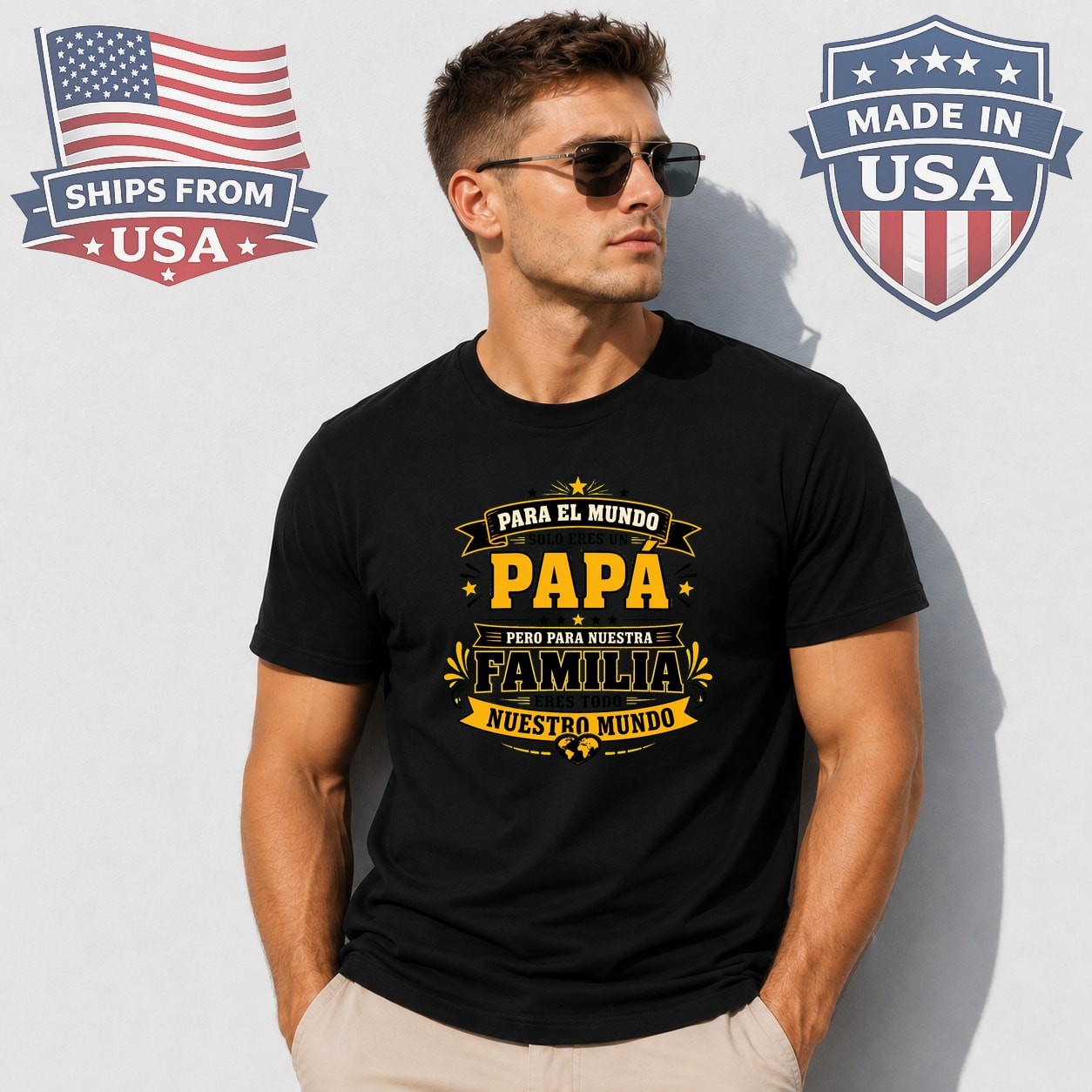 Spanish Dad Family Quote Graphic T-Shirt