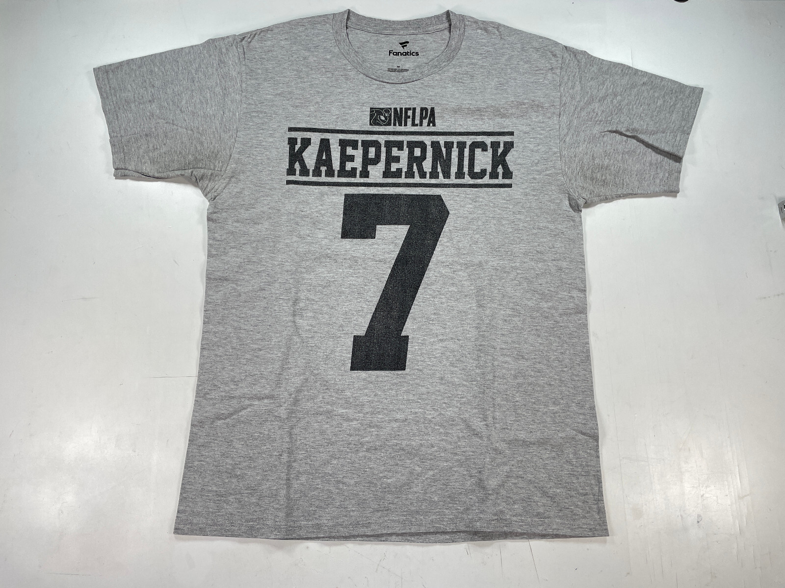 Fanatics Medium Gray Colin Kaepernick #7 Shirt NFLPA kneel 49ers afro NFL BLM