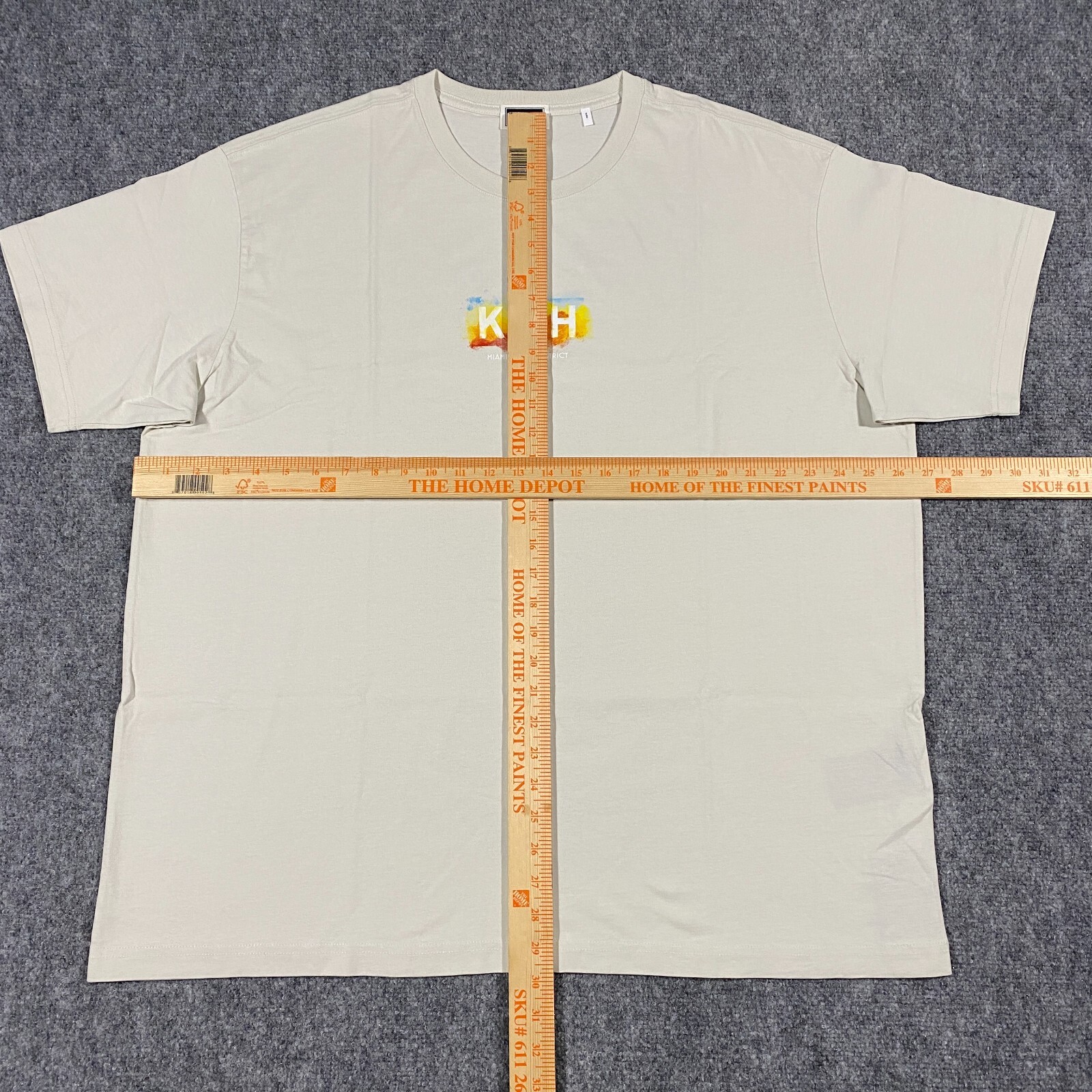 Kith Miami Design District Exclusive Box Logo Tee Shirt Adult XXL Chalk Beige
