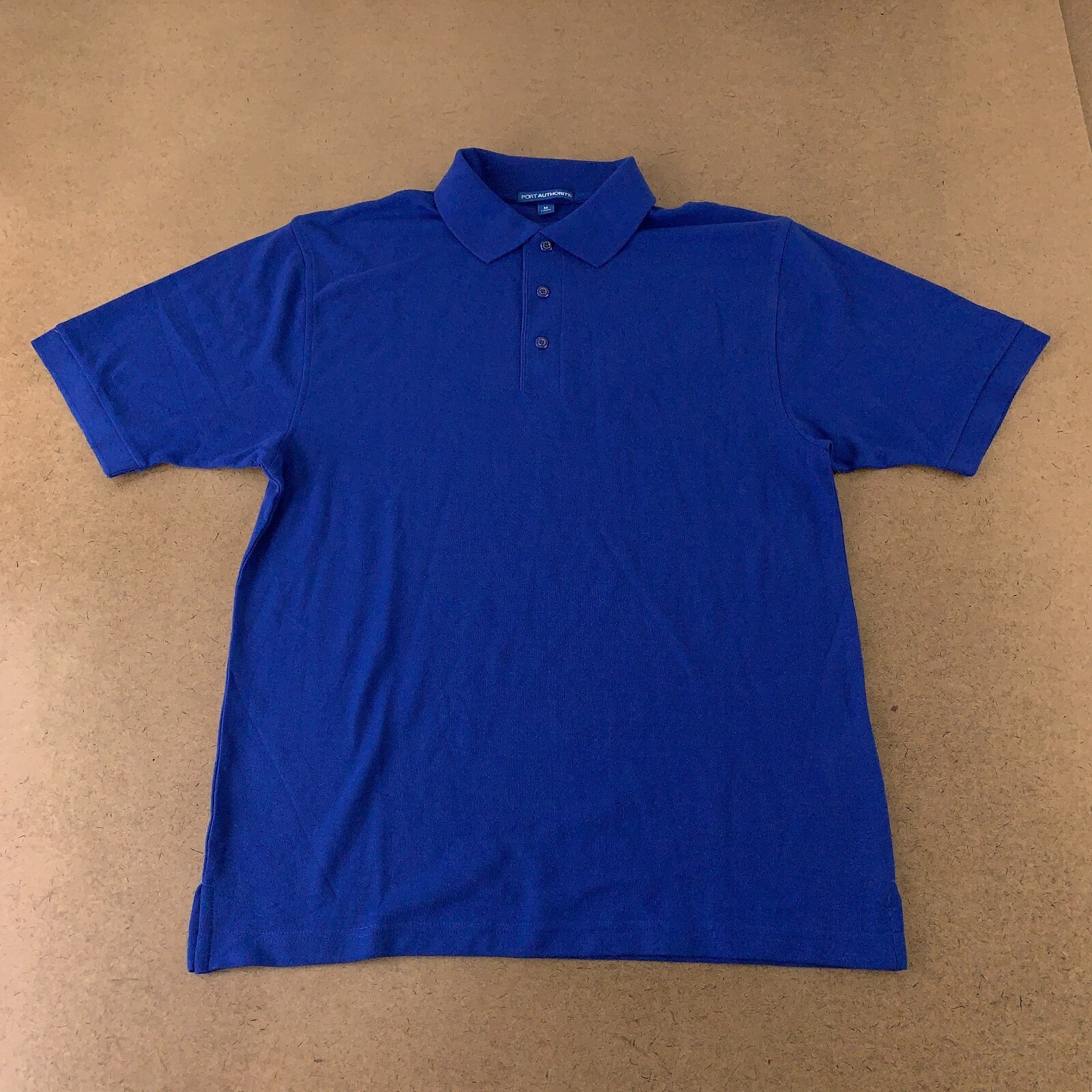 Port Authority Men’s Size Medium Royal Blue Short Sleeve Silk Touch Polo New