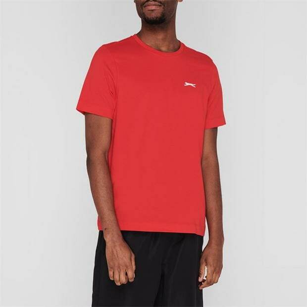 Mens Slazenger 100% Cotton Plain Crew Neck T Shirt XS S M L XL XXL 3XL 4XL BNWT