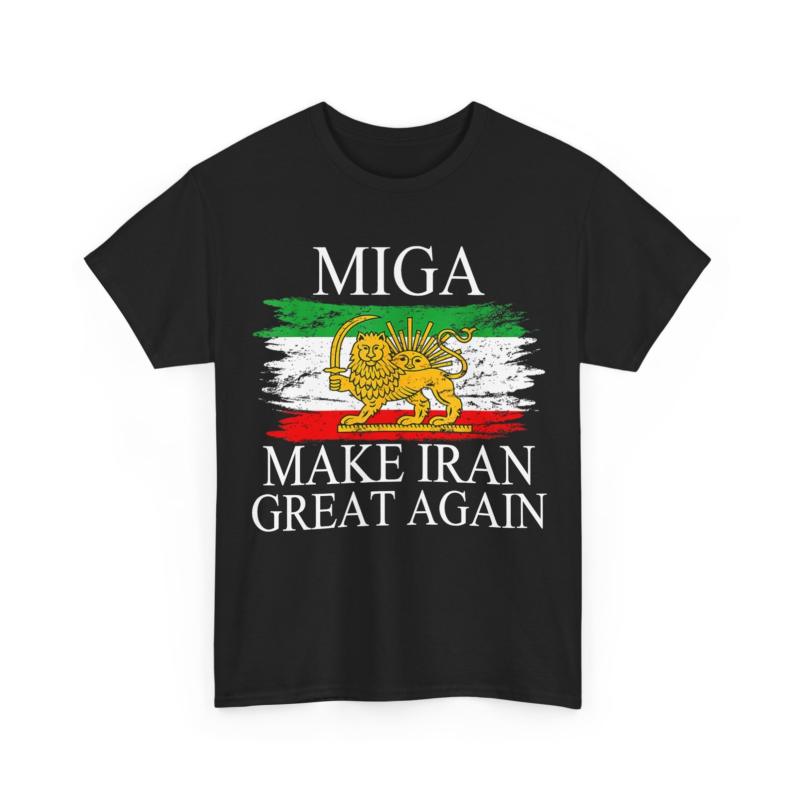 Make Iran Great Again Shirt, Iranian Flag with Lion and Sun Women Men Shirt