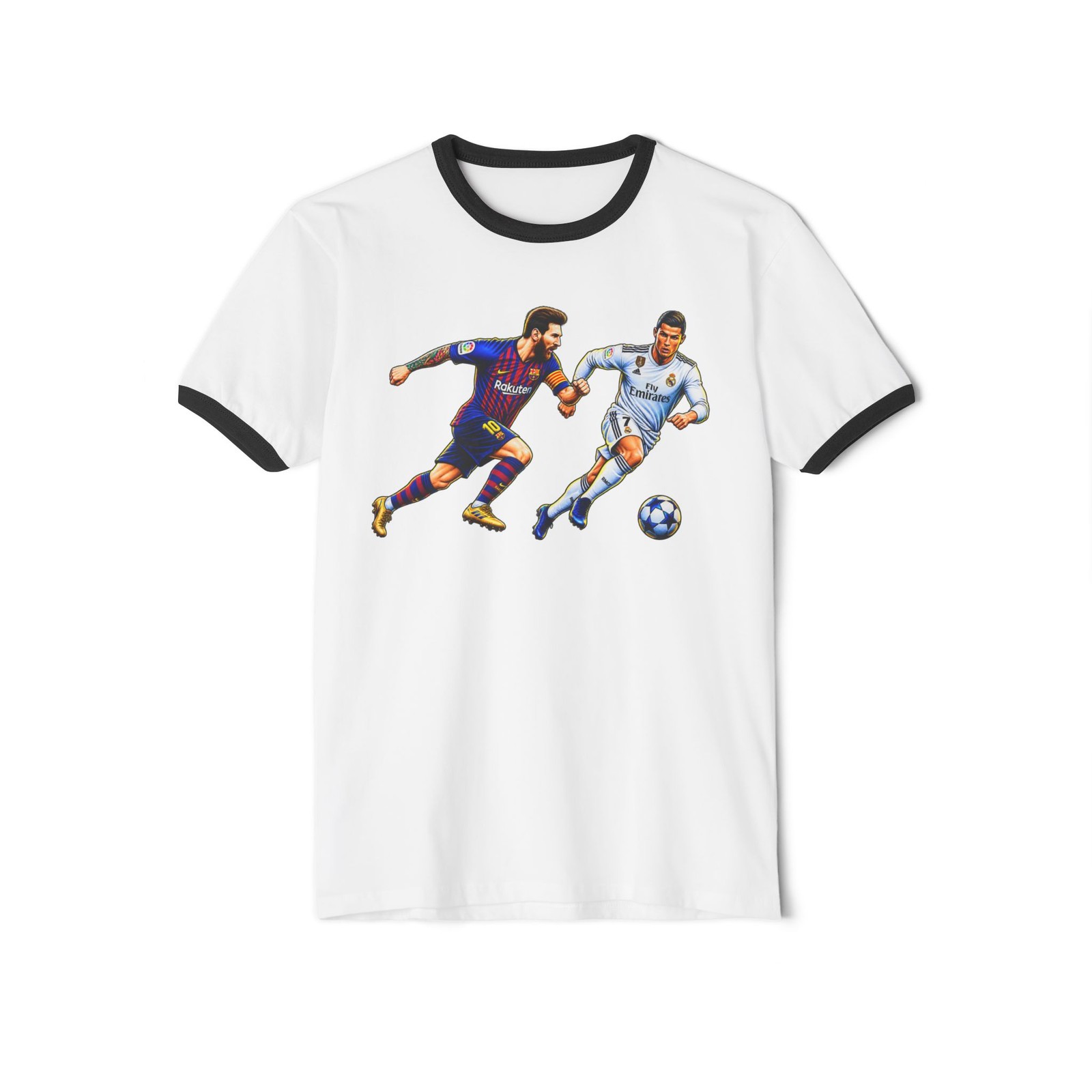 Messi & Ronaldo Soccer Players Illustration T-Shirt