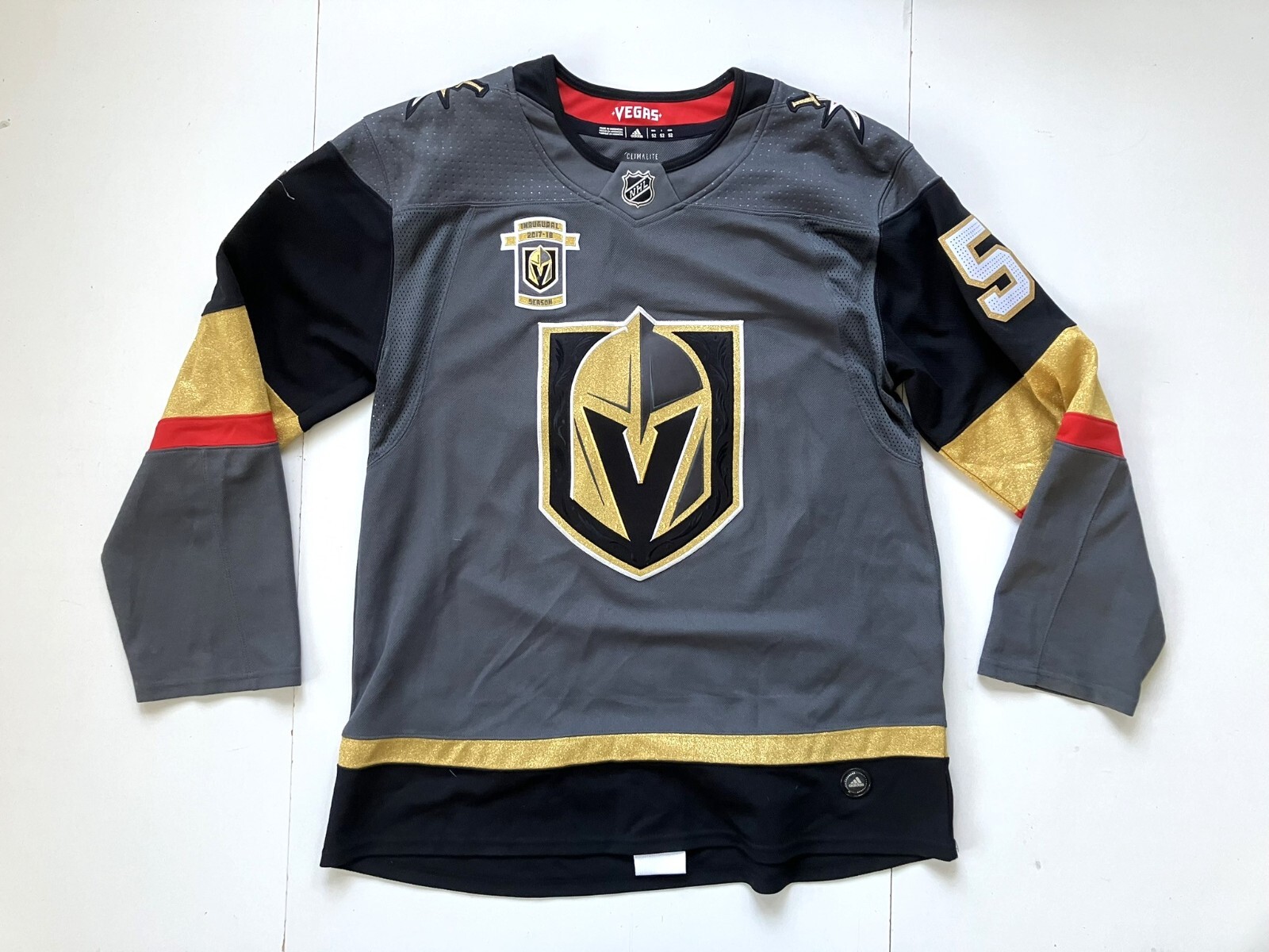 LAS VEGAS LV GOLDEN KNIGHTS Hockey #5 DERYK ENGELLAND JERSEY Signed Auto Sz 52