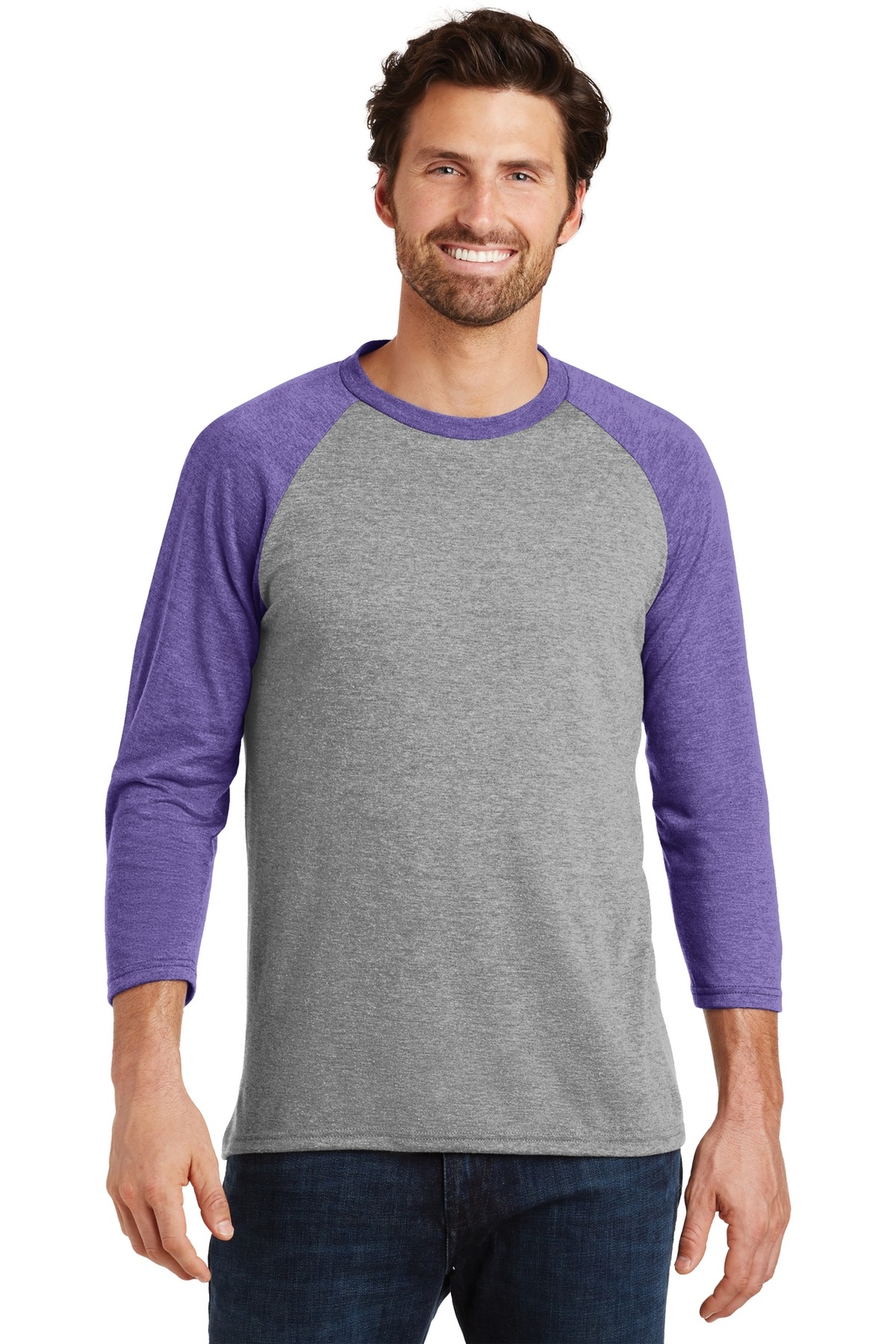 DM136 District Perfect Tri 3/4-Sleeve Raglan