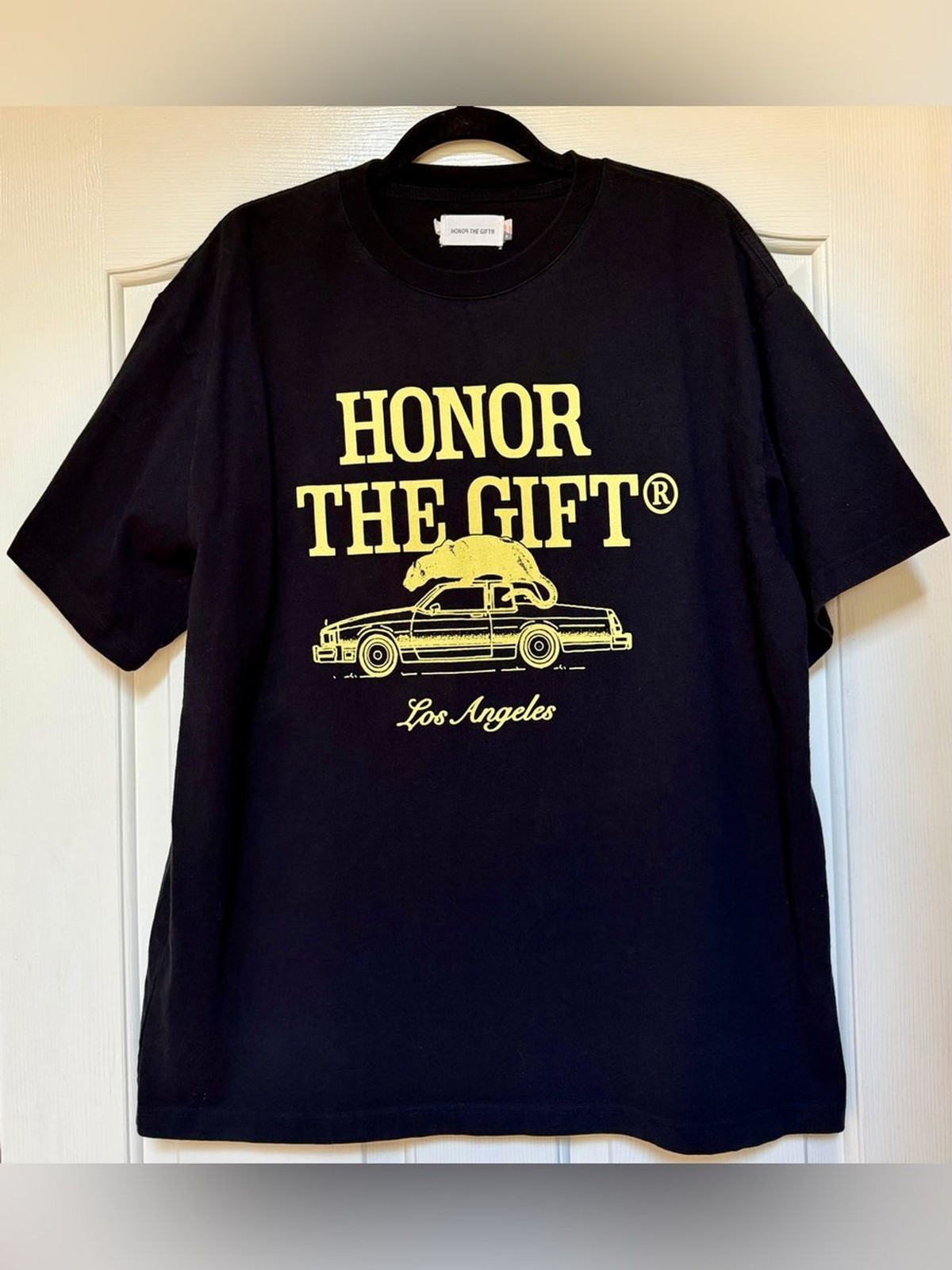 Honor The Gift Black Graphic Tee 100% Cotton Los Angeles Streetwear