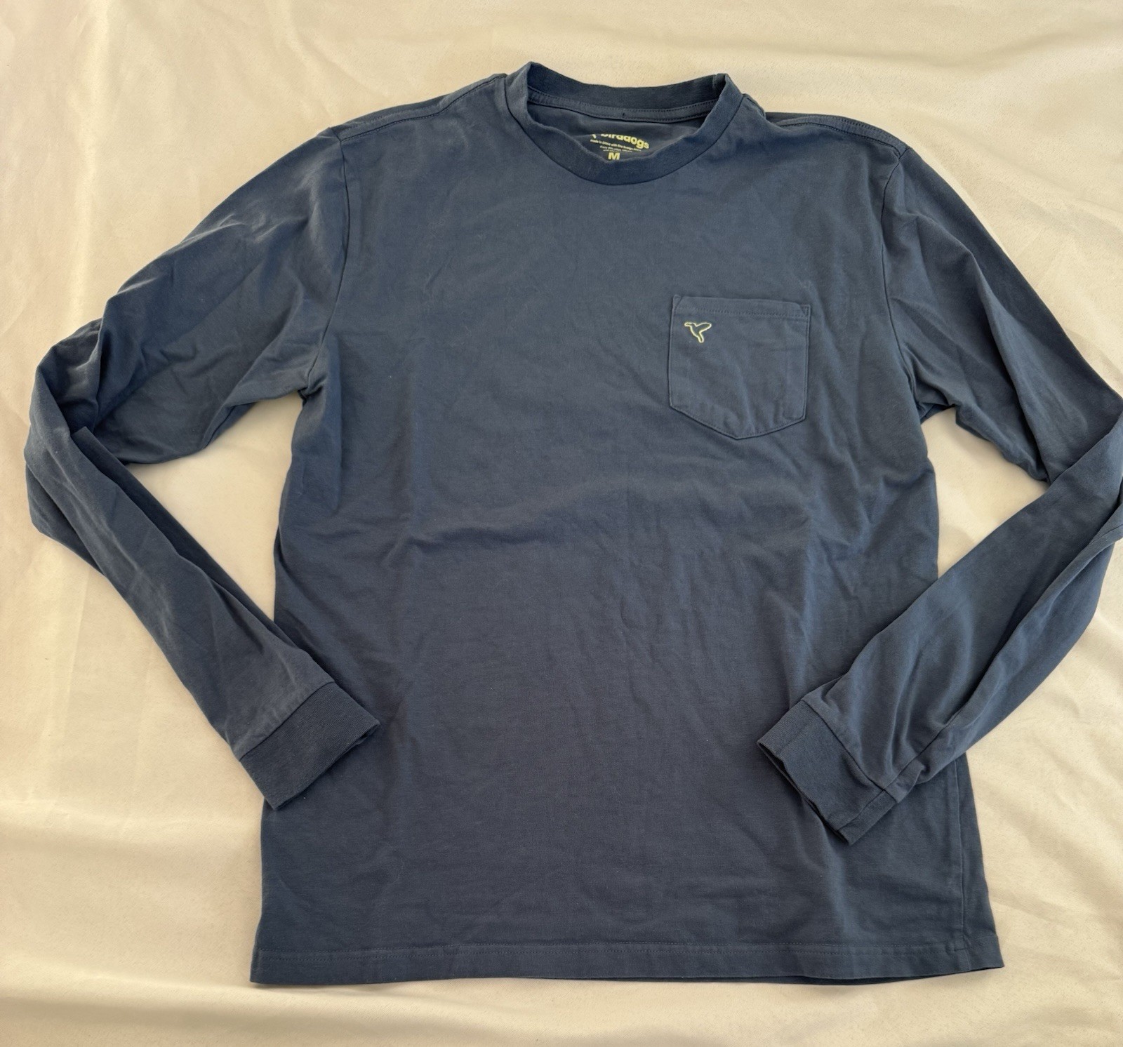 Men’s Birddogs Long Sleeve Blue Crew Neck Shirt- Size M Medium EUC